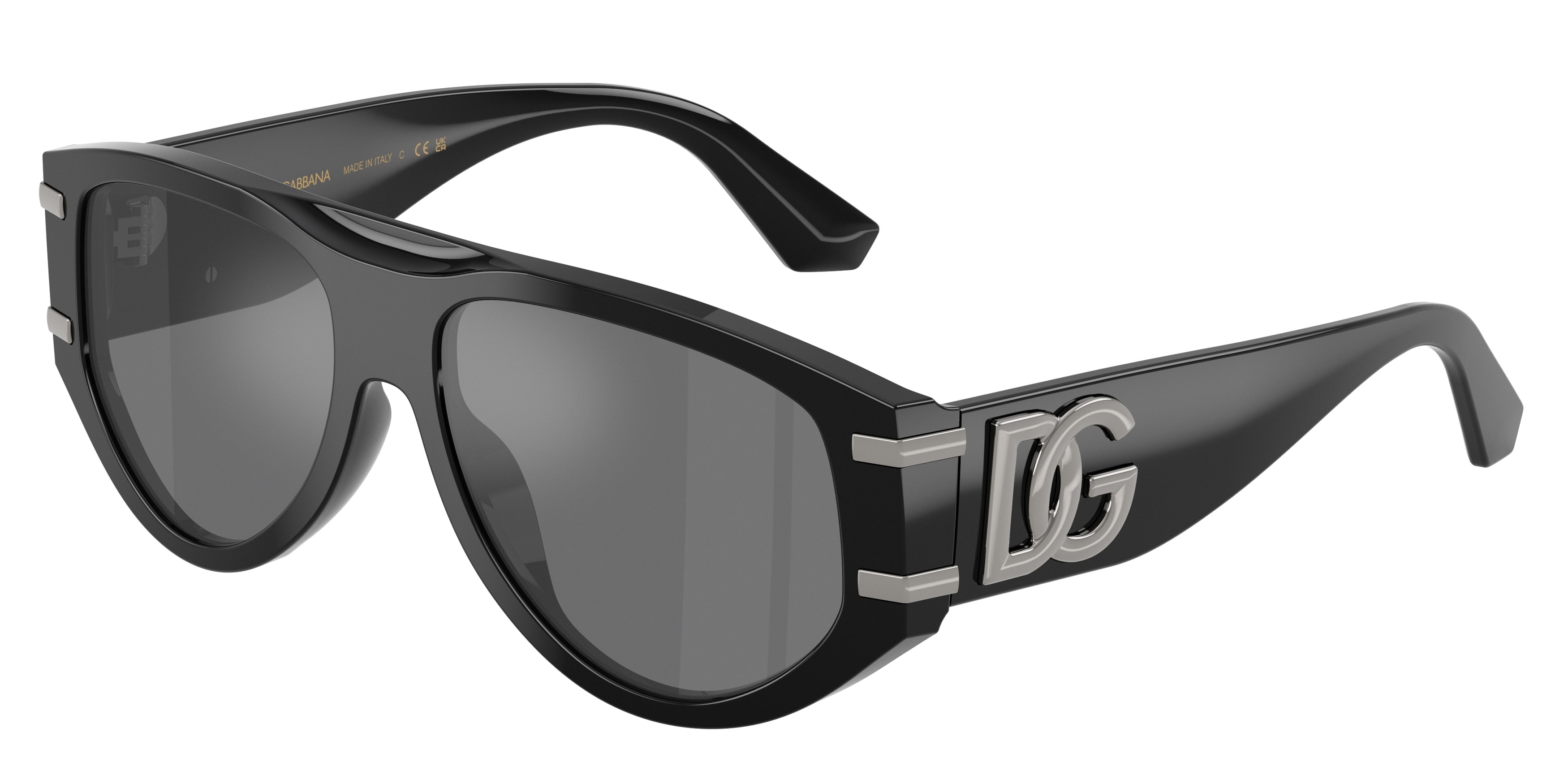 DOLCE & GABBANA DG4499 Pilot Sunglasses 501/6G-Black 57-145-16 - Color Map Black