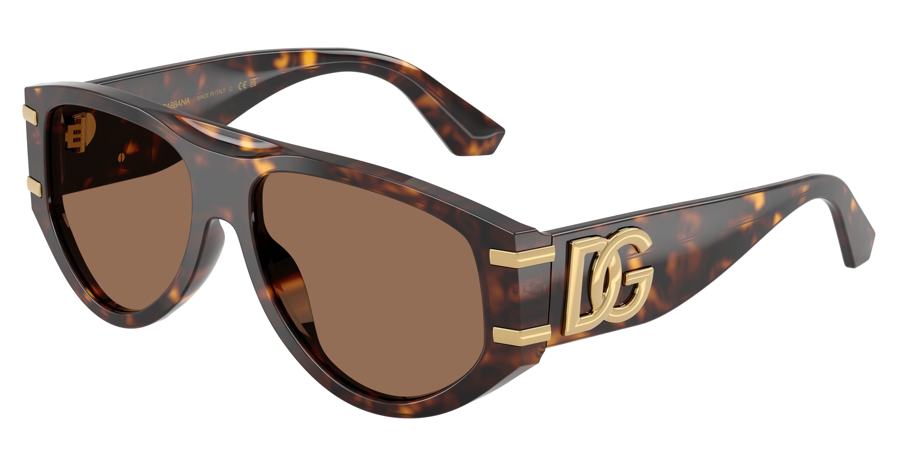 DOLCE & GABBANA DG4499 Pilot Sunglasses 502/73-Havana 57-145-16 - Color Map Tortoise