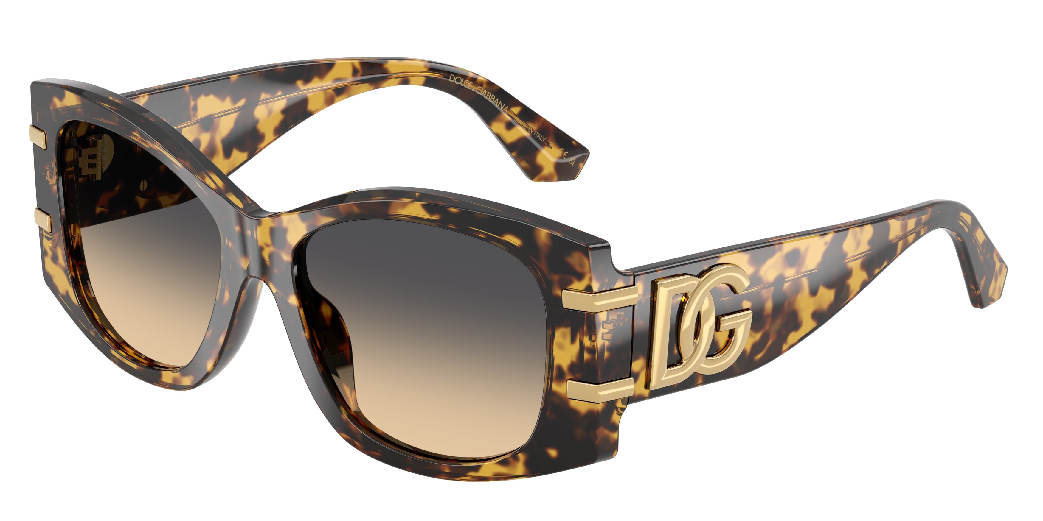 DOLCE & GABBANA DG4501 Butterfly Sunglasses 33302Q-Yellow Havana 54-145-17 - Color Map Tortoise