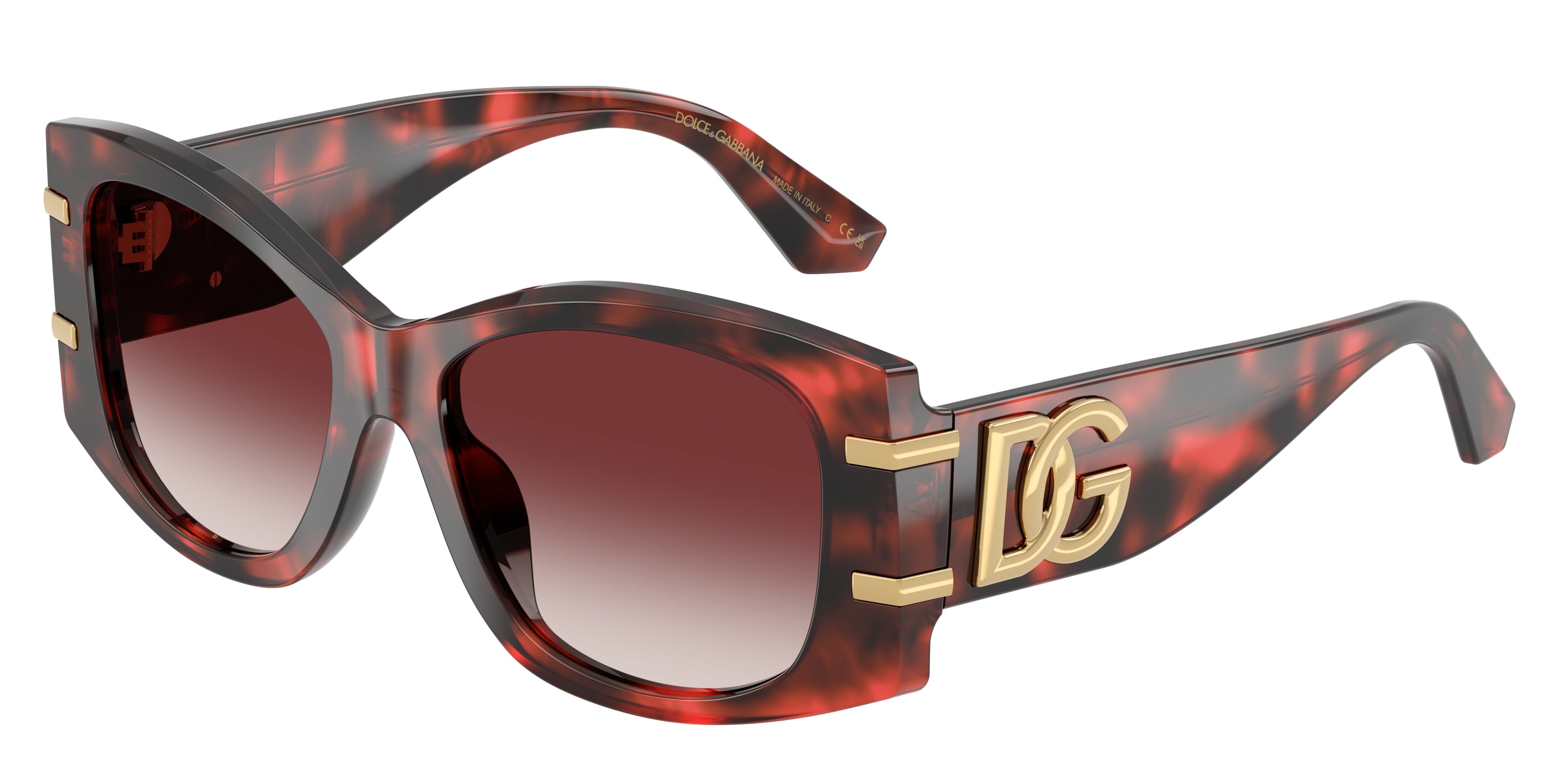 DOLCE & GABBANA DG4501 Butterfly Sunglasses 33588H-Red Havana 54-145-17 - Color Map Tortoise