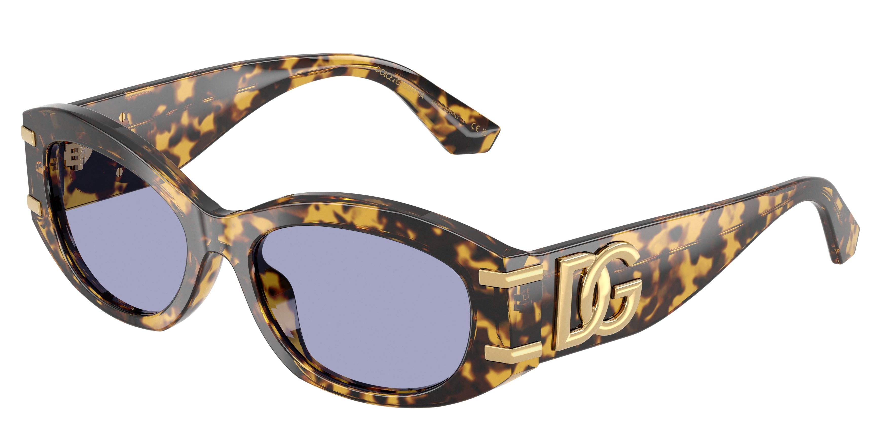 DOLCE & GABBANA DG4502 Oval Sunglasses 33301A-Yellow Havana 55-145-18 - Color Map Tortoise