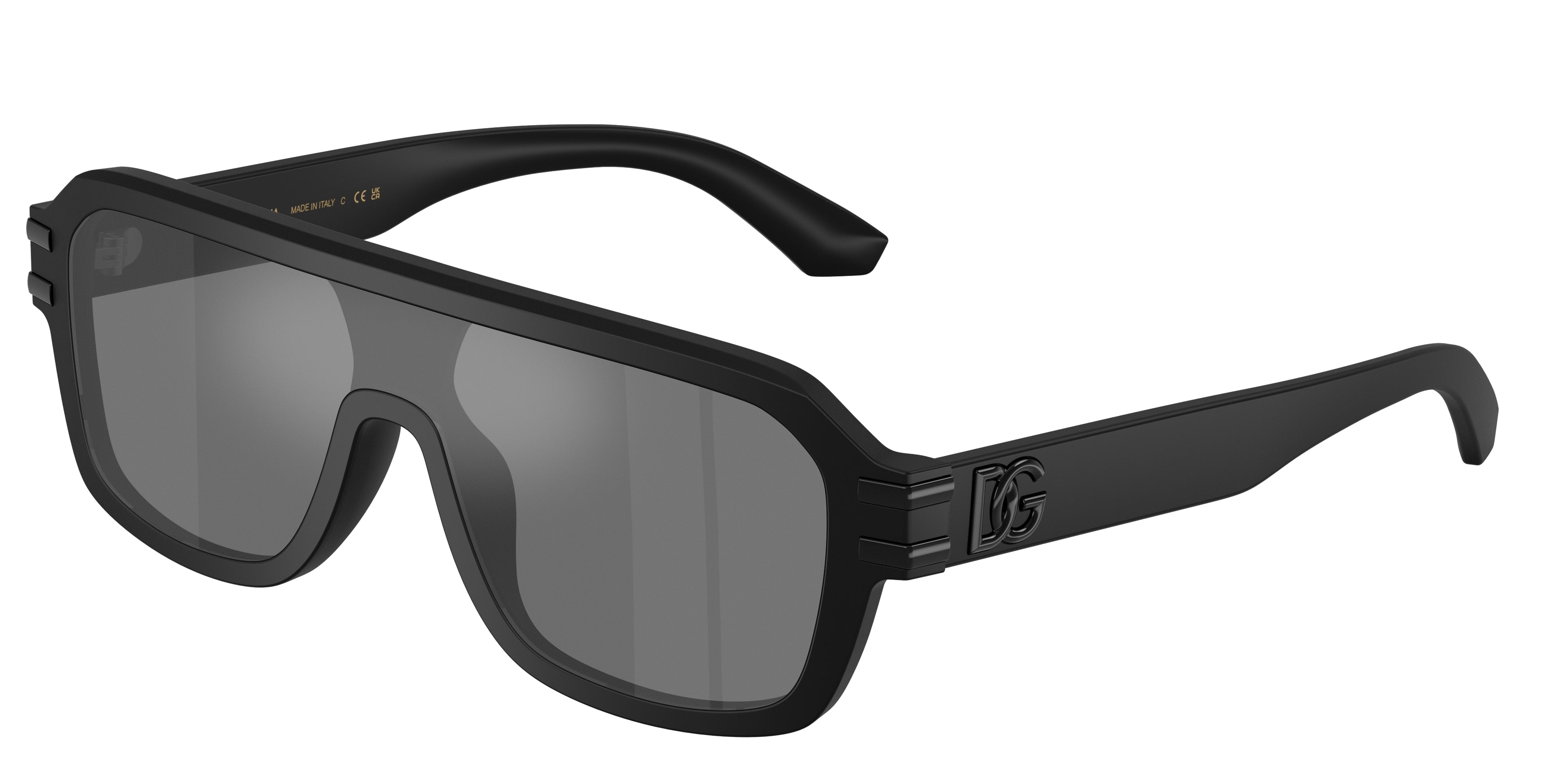 DOLCE & GABBANA DG4507 Pilot Sunglasses 25256G-Matte Black 0-145-127 - Color Map Black