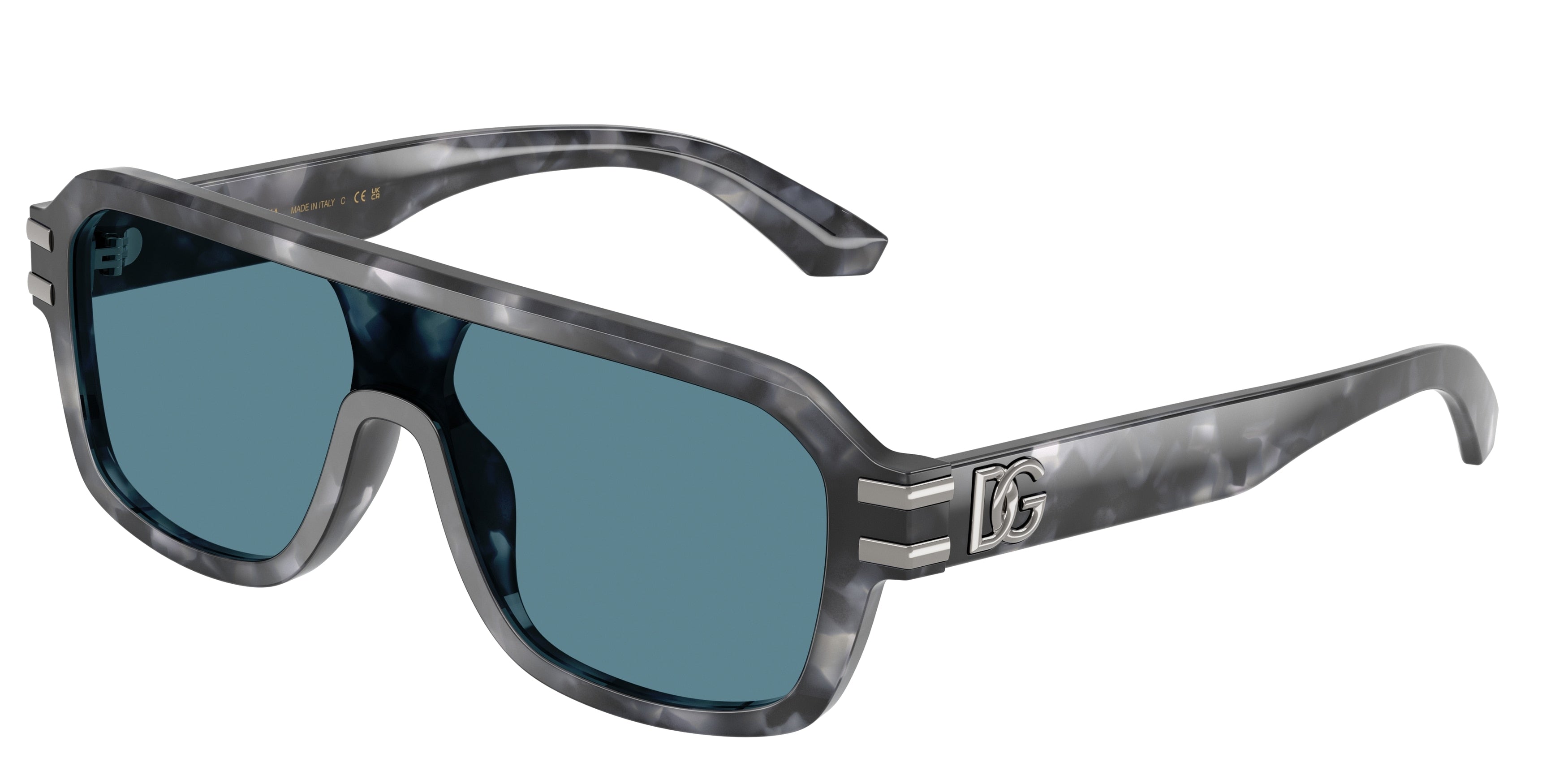 DOLCE & GABBANA DG4507 Pilot Sunglasses 3445/1-Grey Havana 0-145-127 - Color Map Tortoise