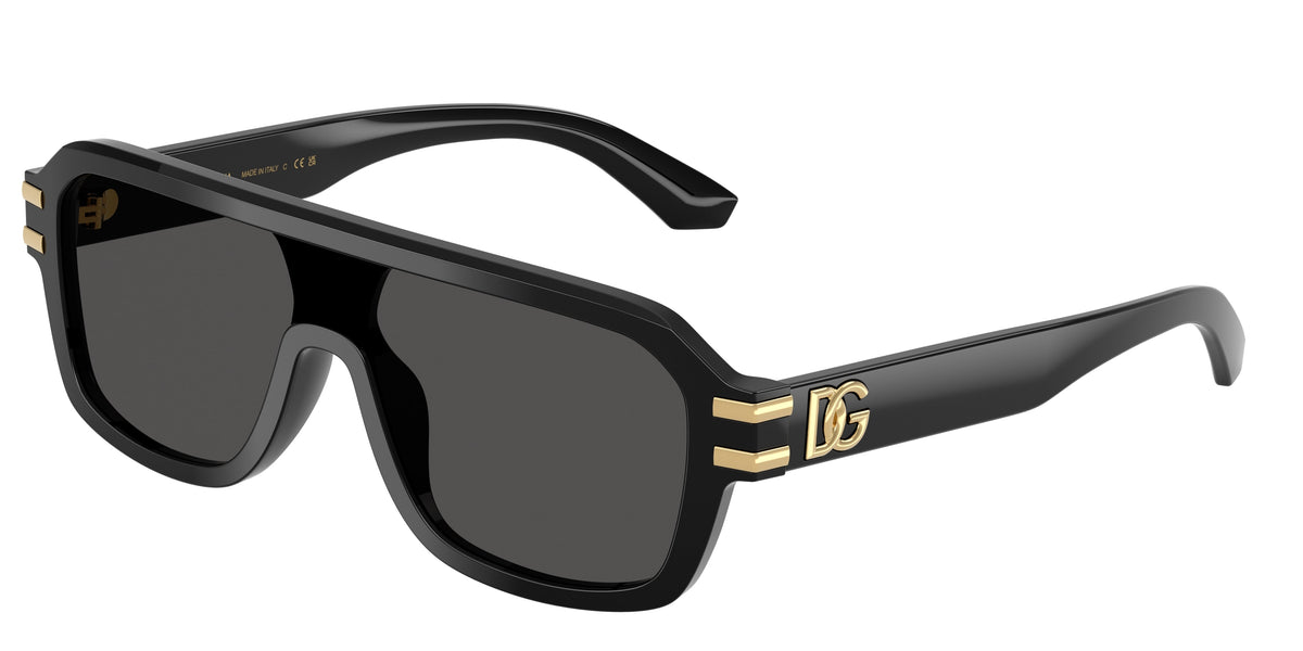 DOLCE & GABBANA DG4507 Pilot Sunglasses 501/87-Black 0-145-127 - Color Map Black