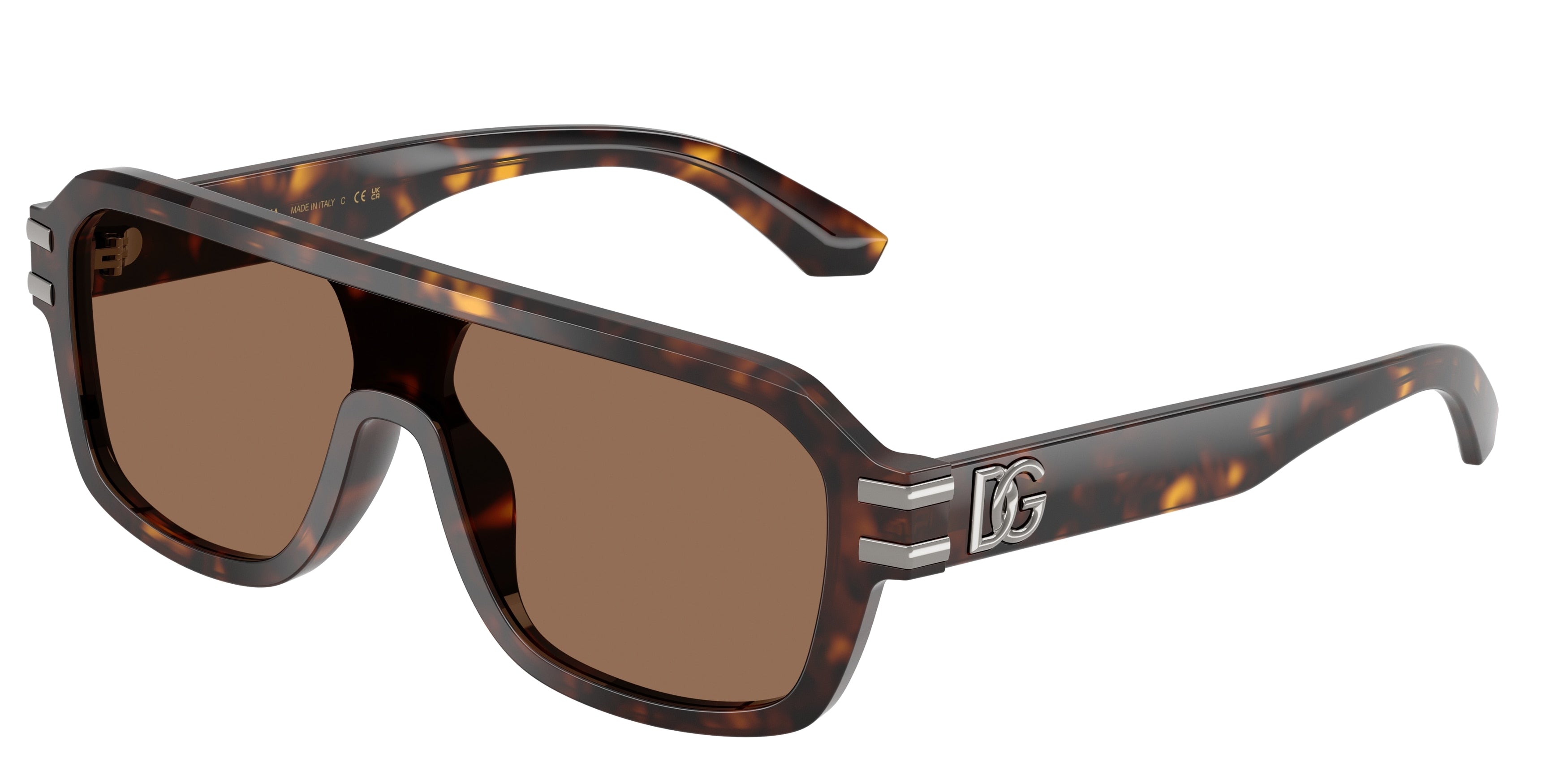 DOLCE & GABBANA DG4507 Pilot Sunglasses 502/73-Havana 0-145-127 - Color Map Tortoise