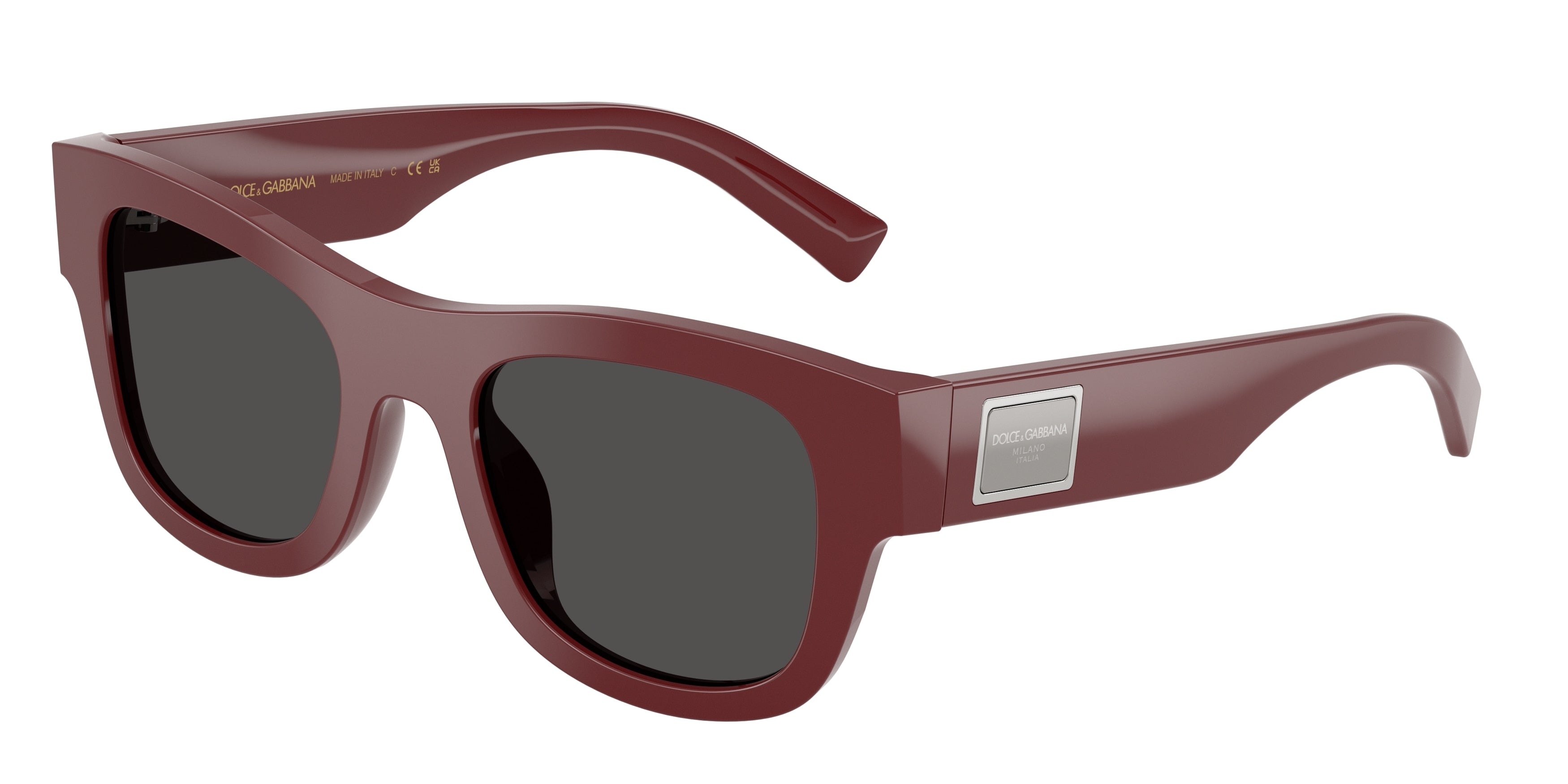 DOLCE & GABBANA DG4509 Square Sunglasses 309187-Bordeaux 52-140-21 - Color Map Red