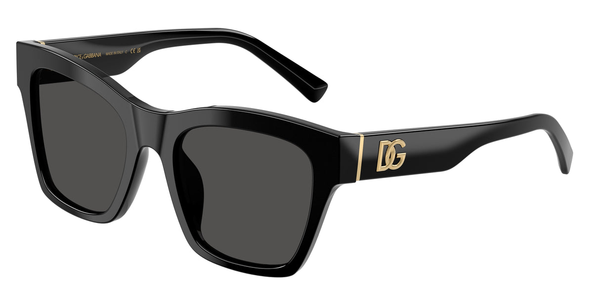 DOLCE & GABBANA DG4512 Square Sunglasses 501/87-Black 53-145-20 - Color Map Black