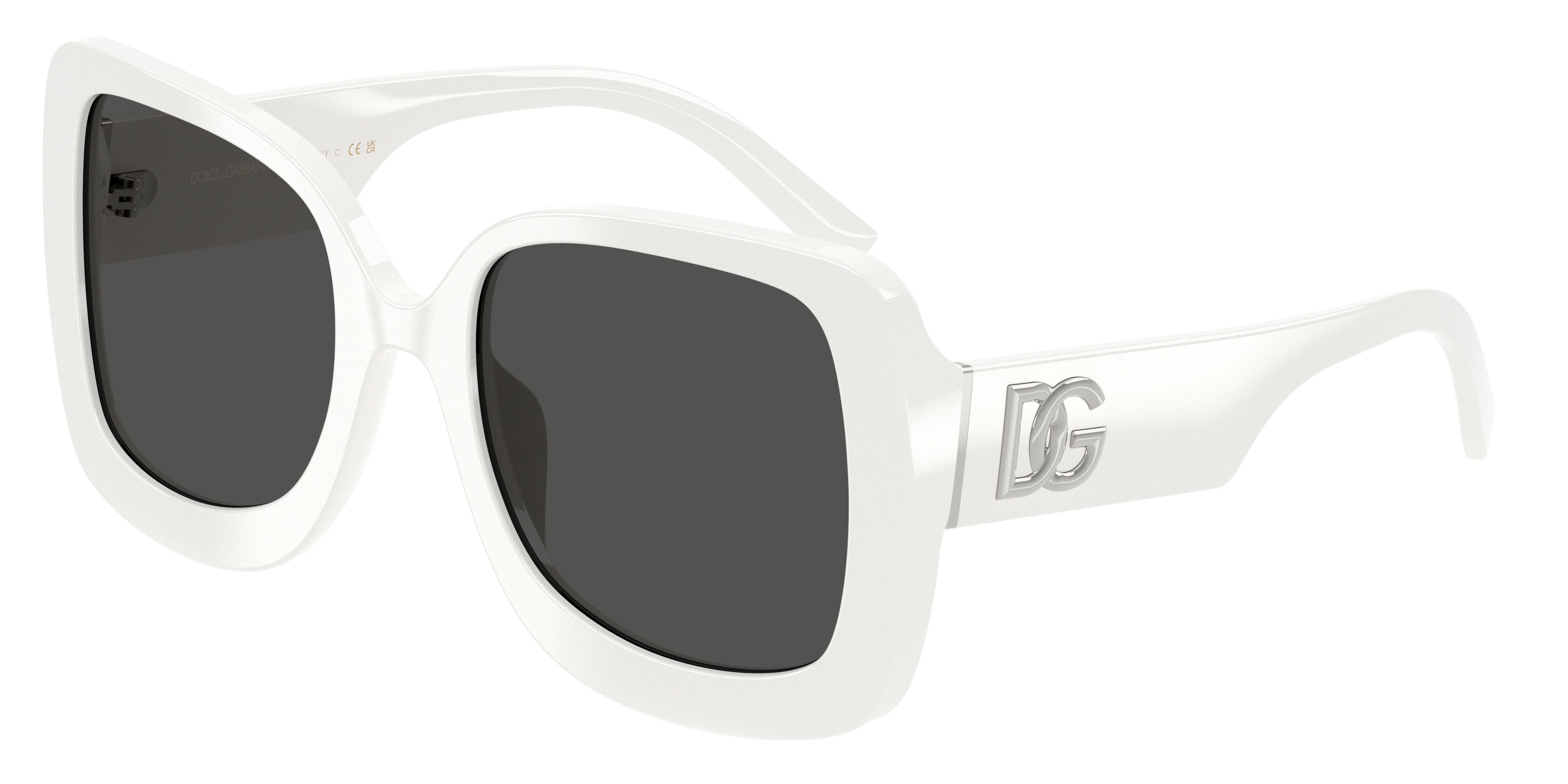 DOLCE & GABBANA DG4513 Square Sunglasses 331287-White 55-145-21 - Color Map White