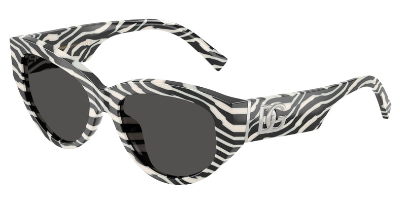 DOLCE & GABBANA DG4514 Cat Eye Sunglasses 337287-Zebra 55-145-17 - Color Map Multicolor