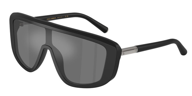 DOLCE & GABBANA DG4520 Rectangle Sunglasses 25256G-Matte Black 0-140-128 - Color Map Black