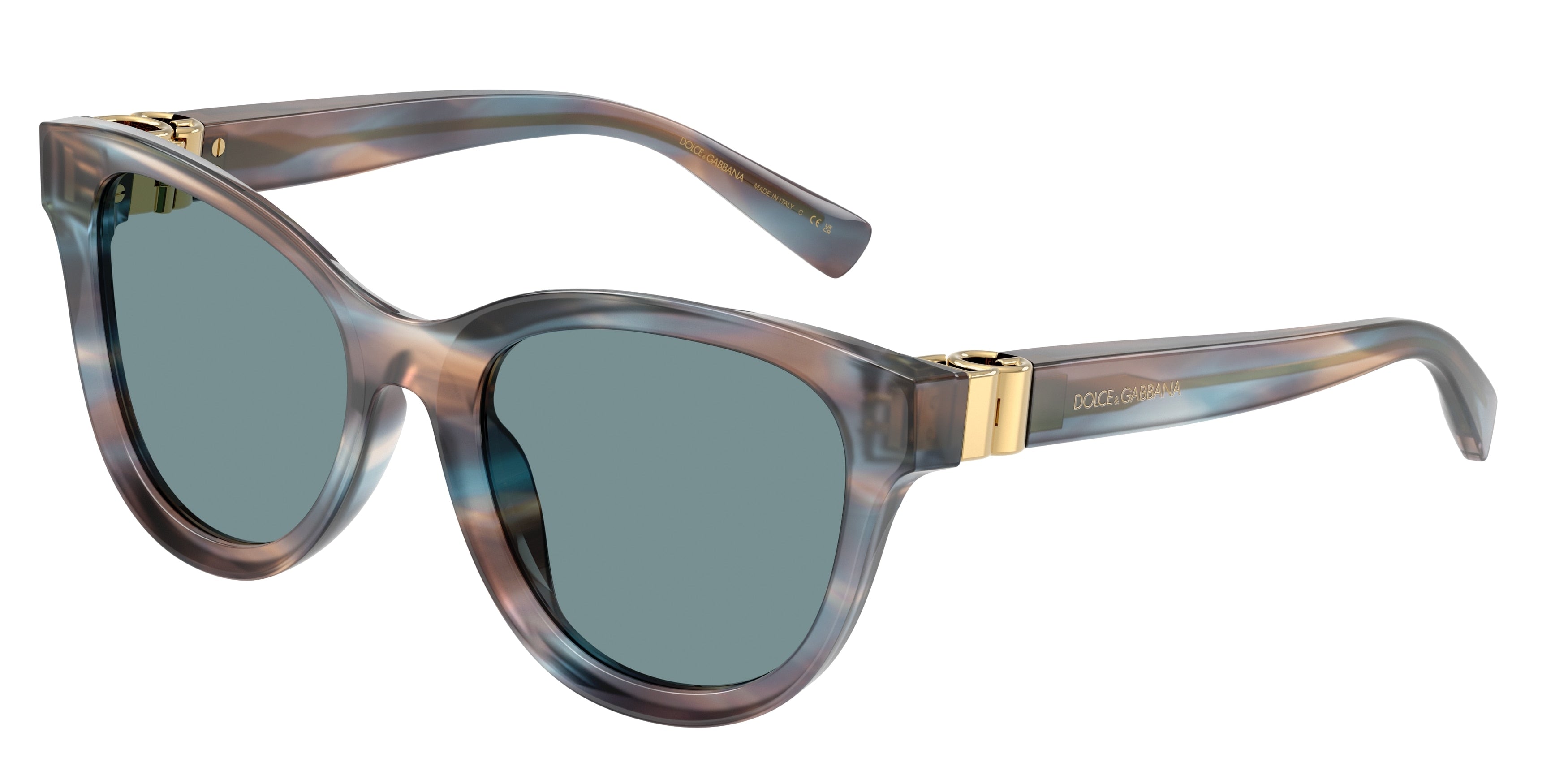DOLCE & GABBANA DG4533 Phantos Sunglasses 344880-Striped Blue 54-140-20 - Color Map Blue