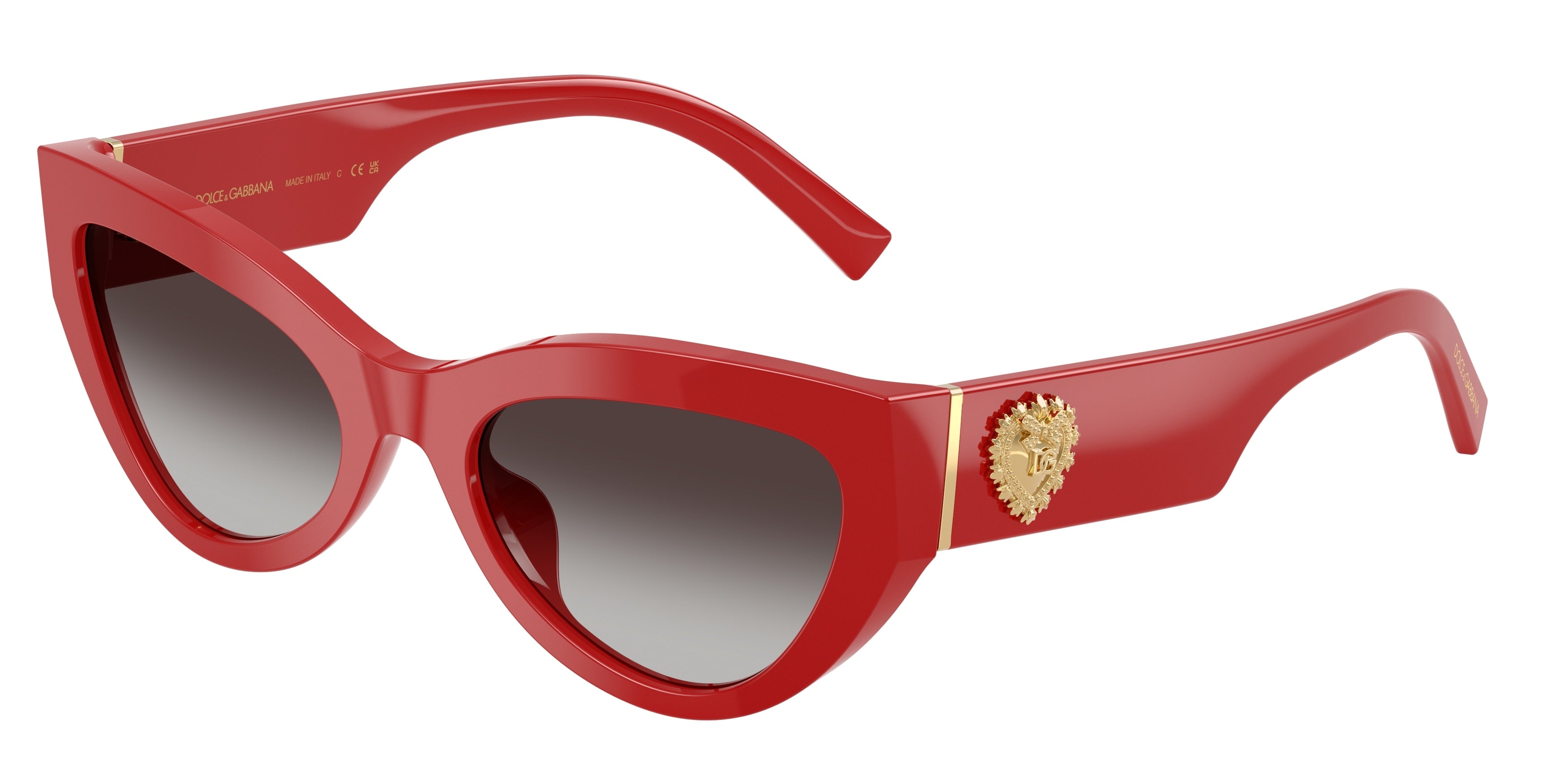 DOLCE & GABBANA DG4536 Cat Eye Sunglasses 30888G-Full Red 55-145-20 - Color Map Red