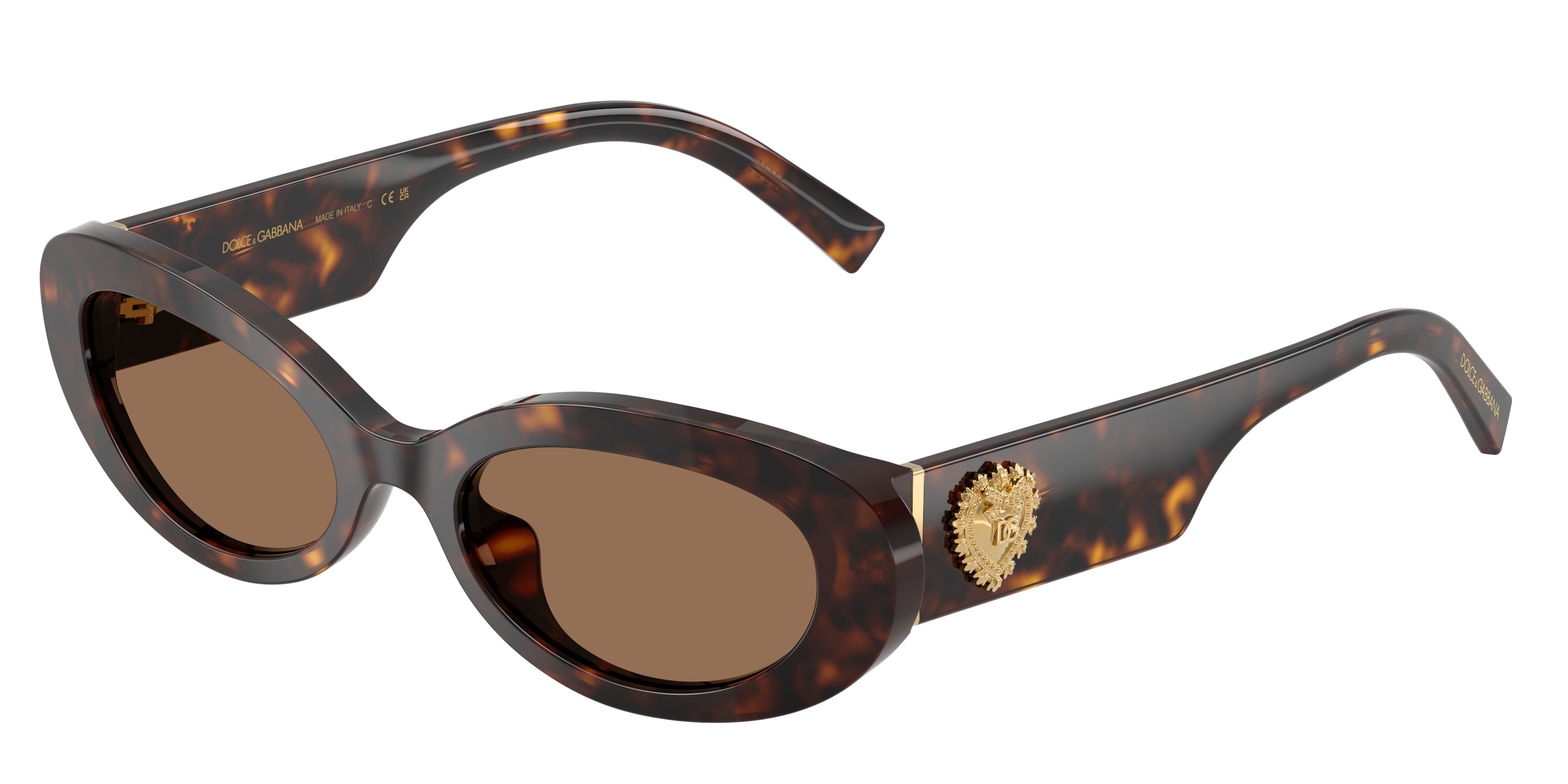 DOLCE & GABBANA DG4537 Oval Sunglasses 502/73-Havana 53-145-19 - Color Map Tortoise
