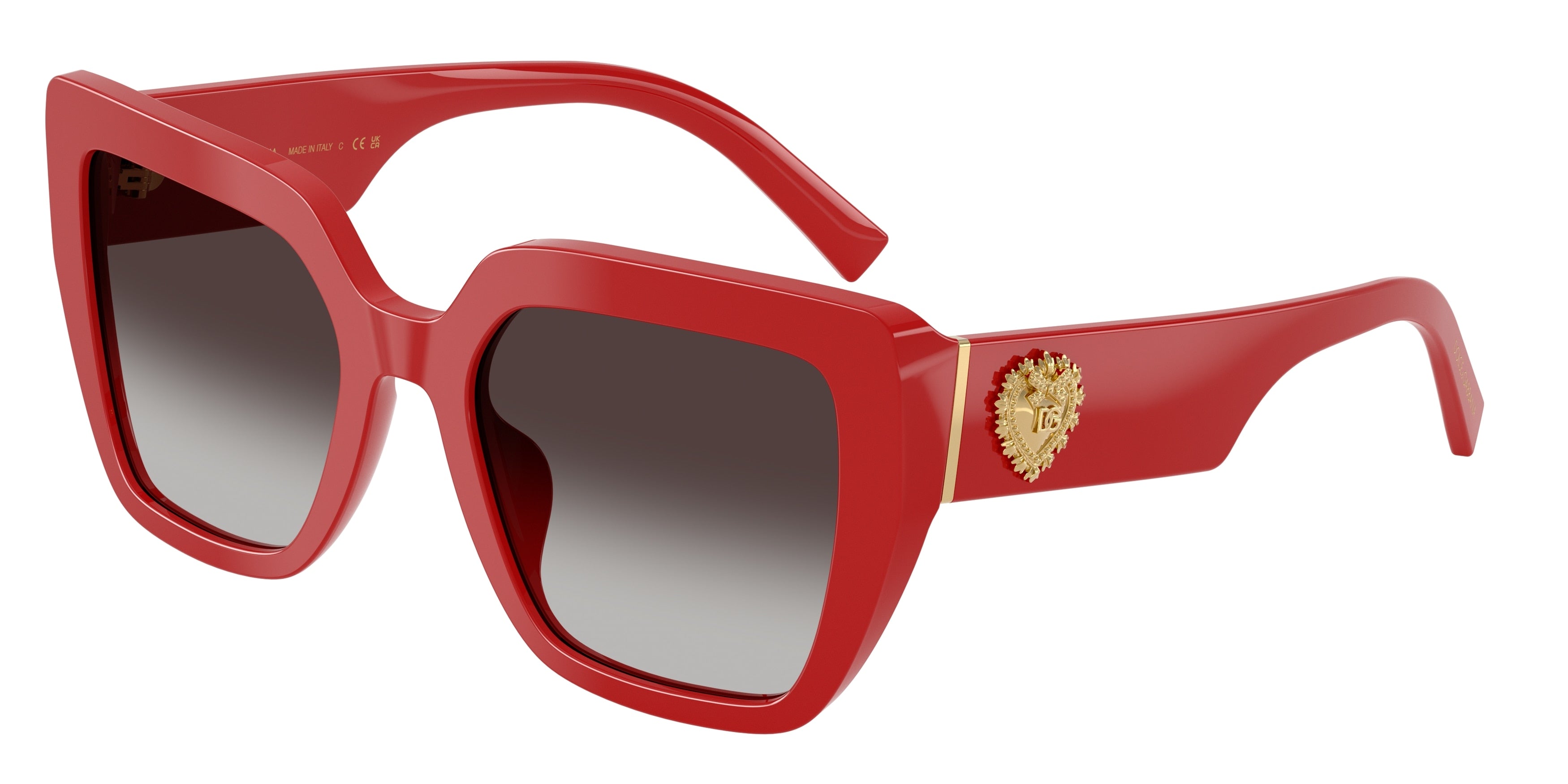 DOLCE & GABBANA DG4538 Square Sunglasses 30888G-Full Red 54-145-20 - Color Map Red