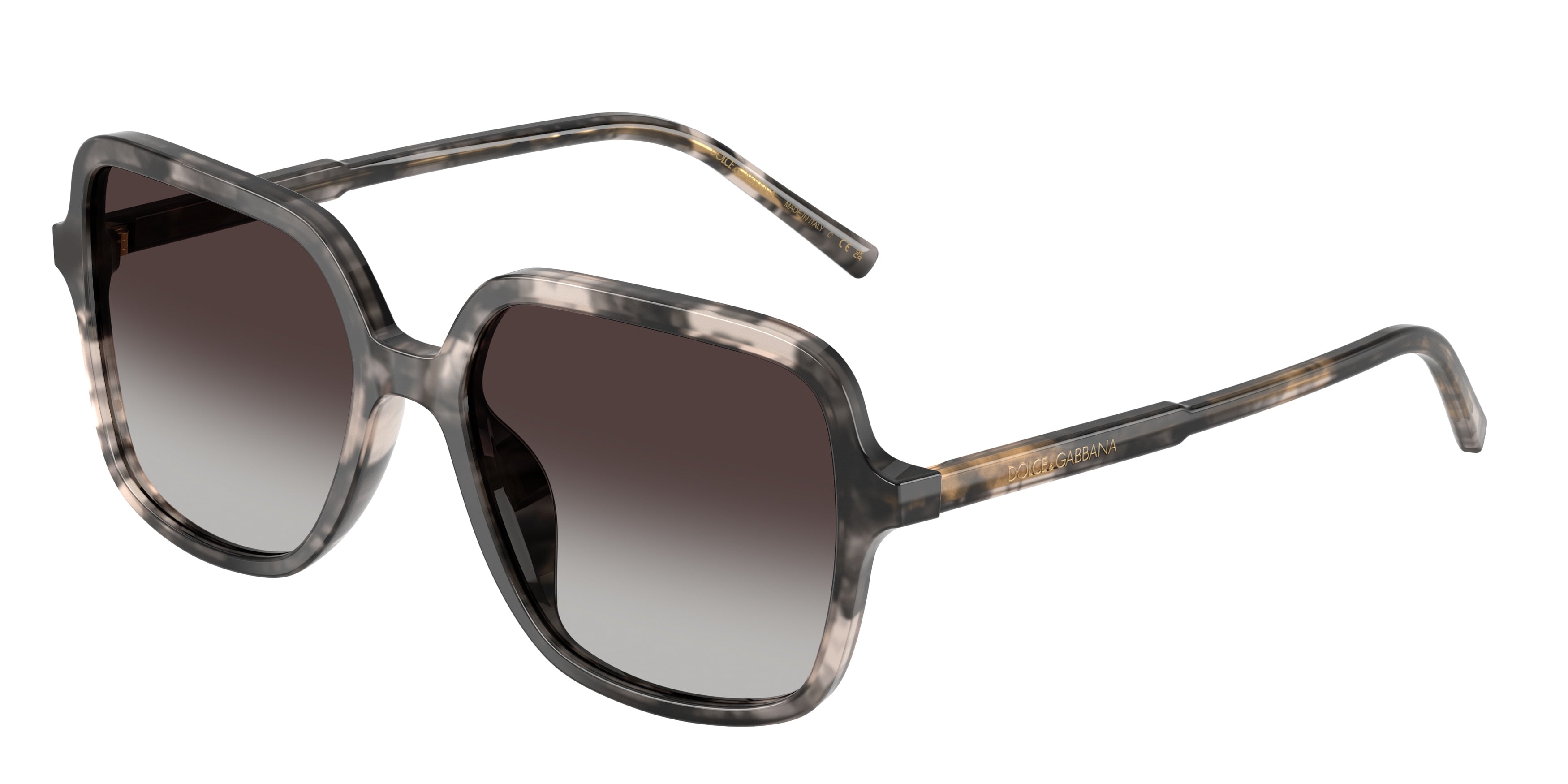 DOLCE & GABBANA DG4539 Square Sunglasses 31728G-Grey Havana 55-145-17 - Color Map Tortoise