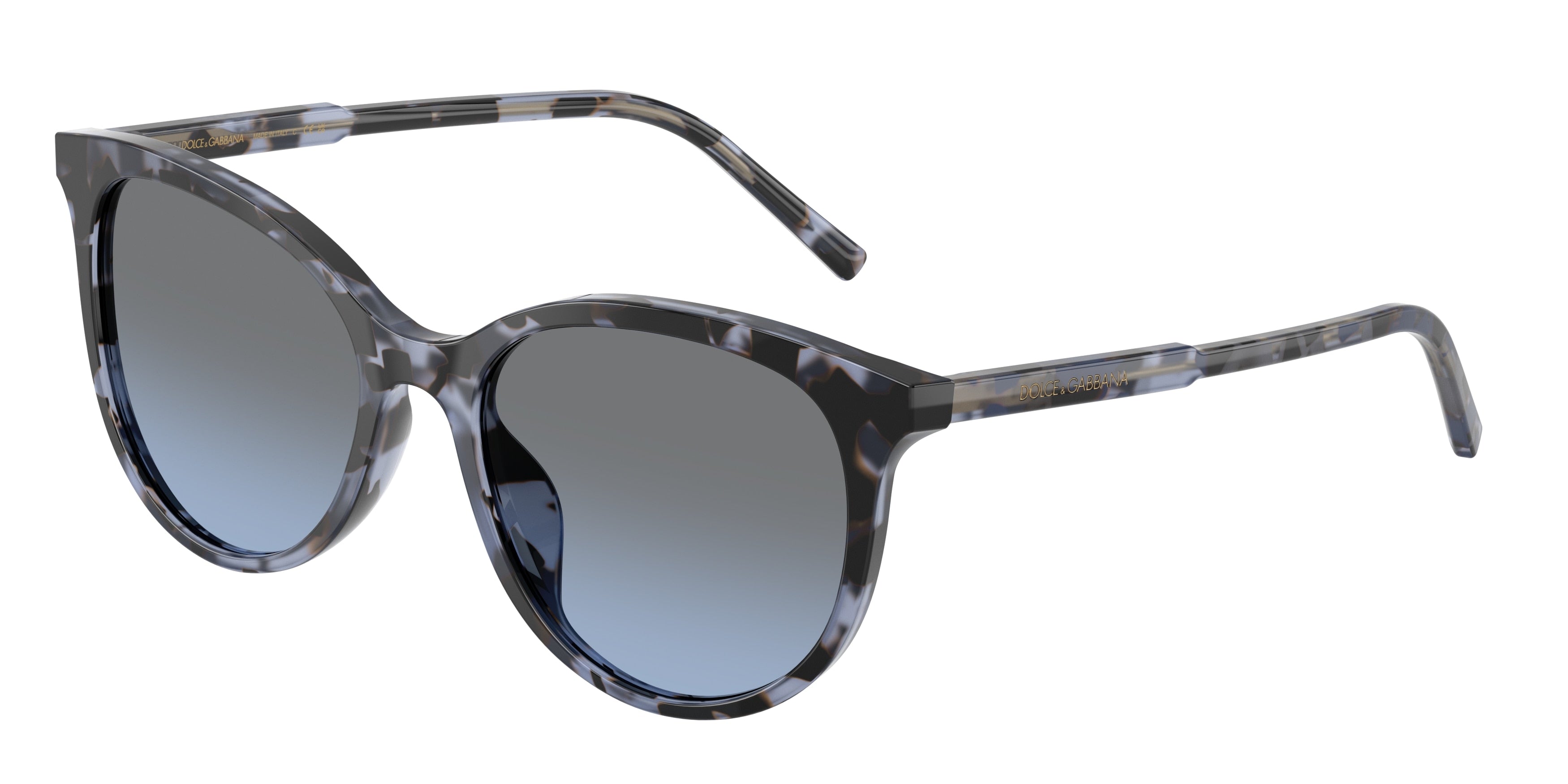 DOLCE & GABBANA DG4540 Phantos Sunglasses 34438F-Blue Havana 55-145-18 - Color Map Blue