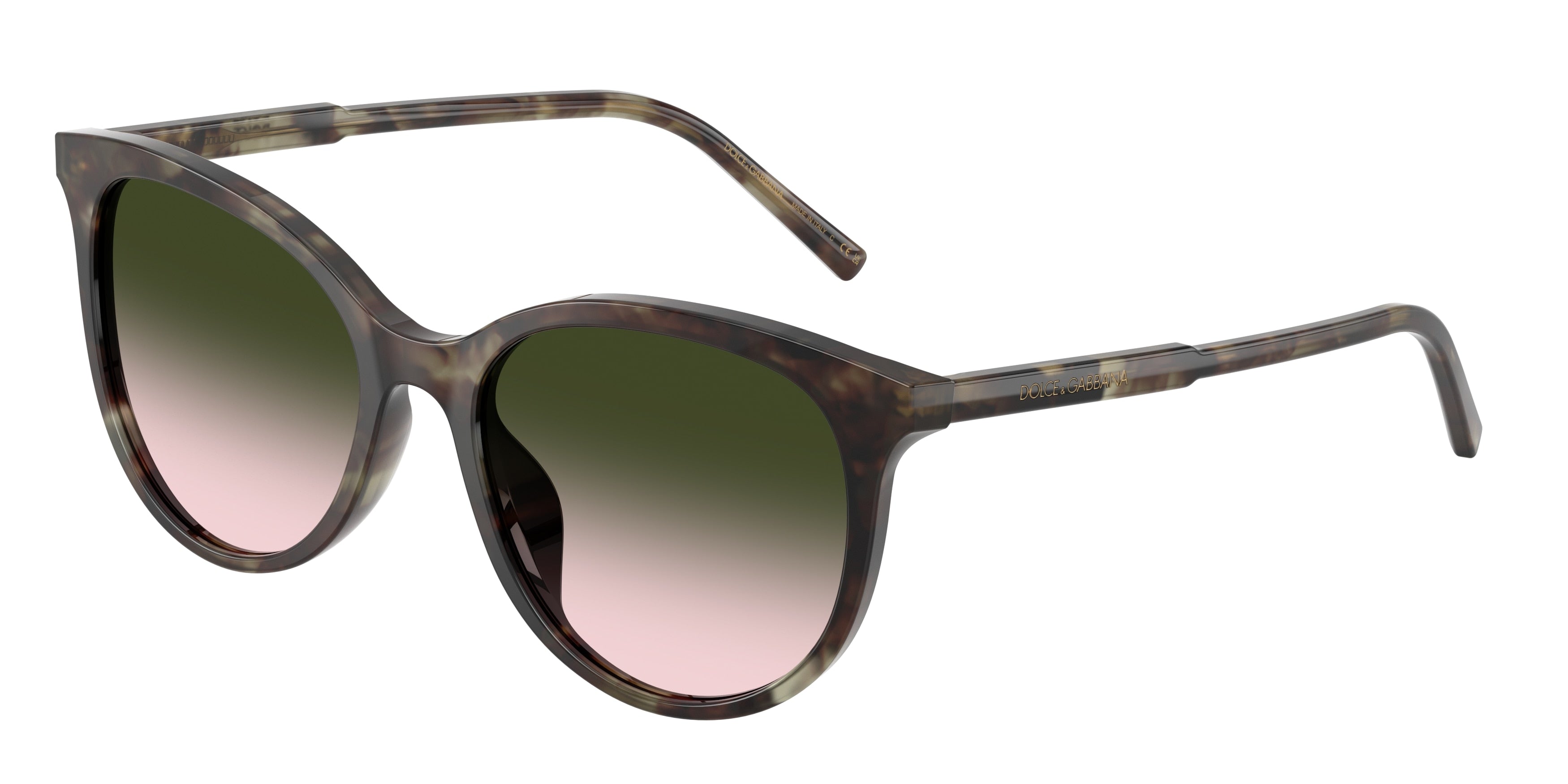DOLCE & GABBANA DG4540 Phantos Sunglasses 34782C-Green Havana 55-145-18 - Color Map Green