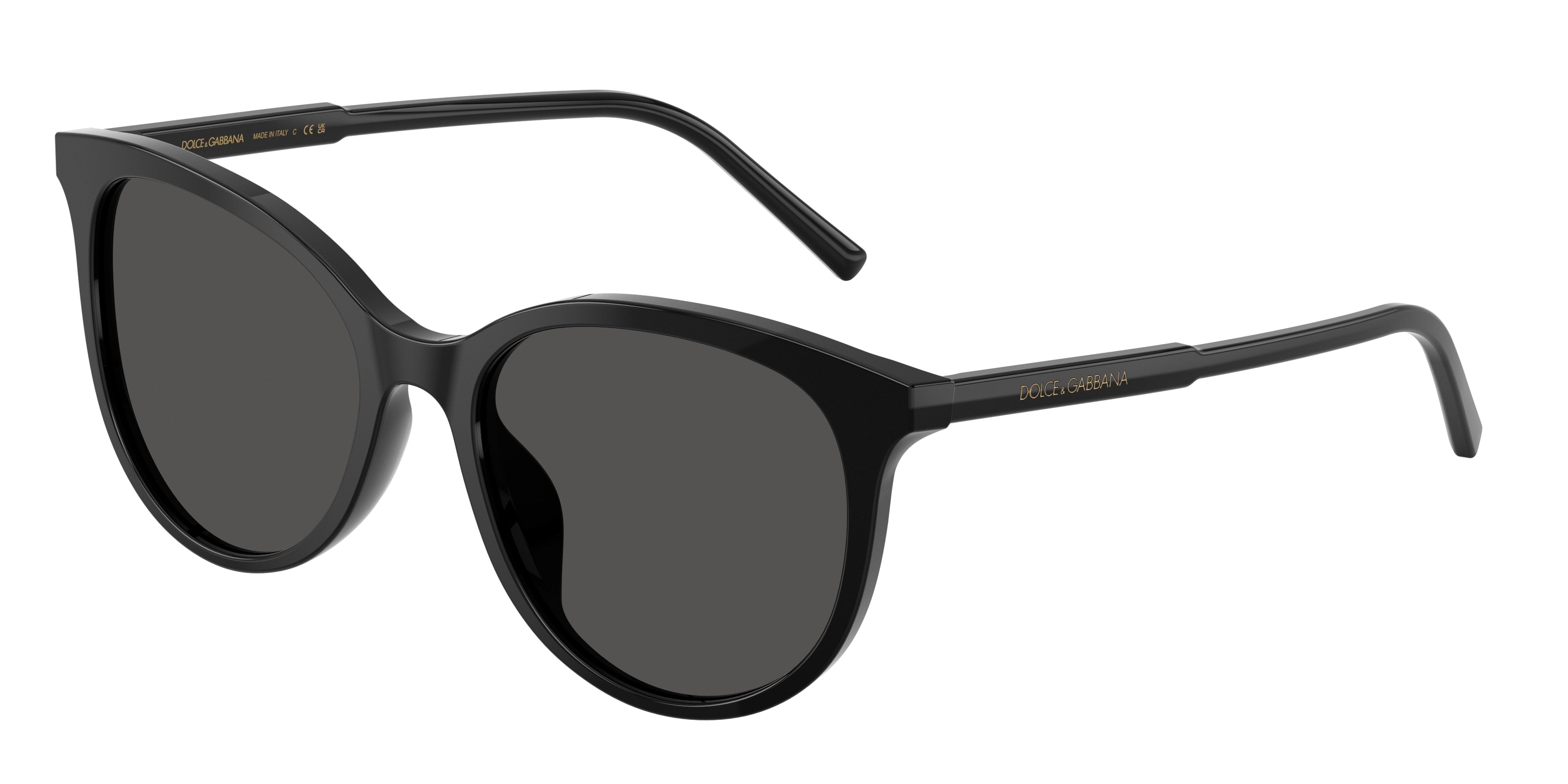 DOLCE & GABBANA DG4540 Phantos Sunglasses 501/87-Black 55-145-18 - Color Map Black