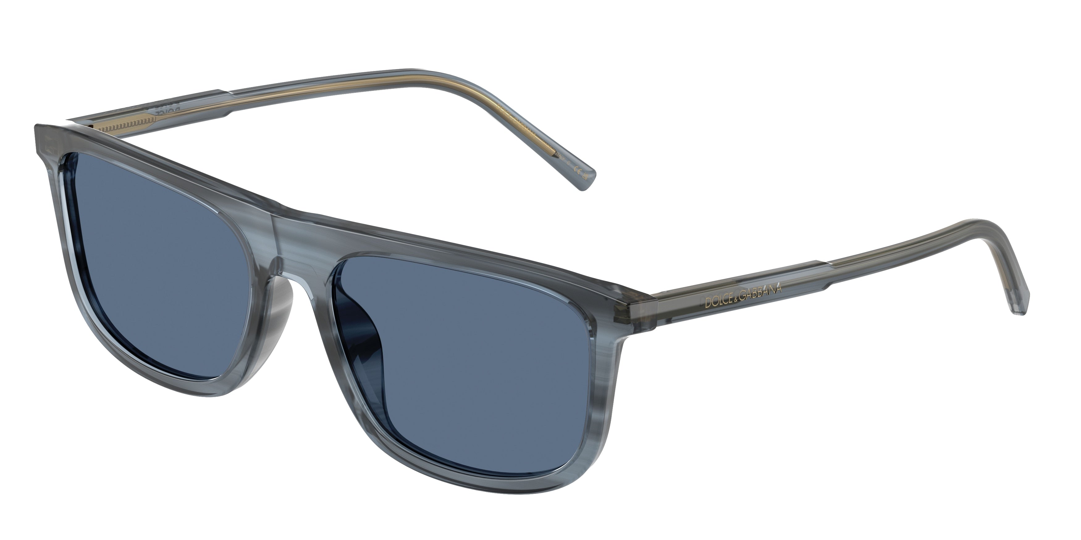 DOLCE & GABBANA DG4542 Square Sunglasses 348280-Blue On Striped Blue 56-145-18 - Color Map Blue