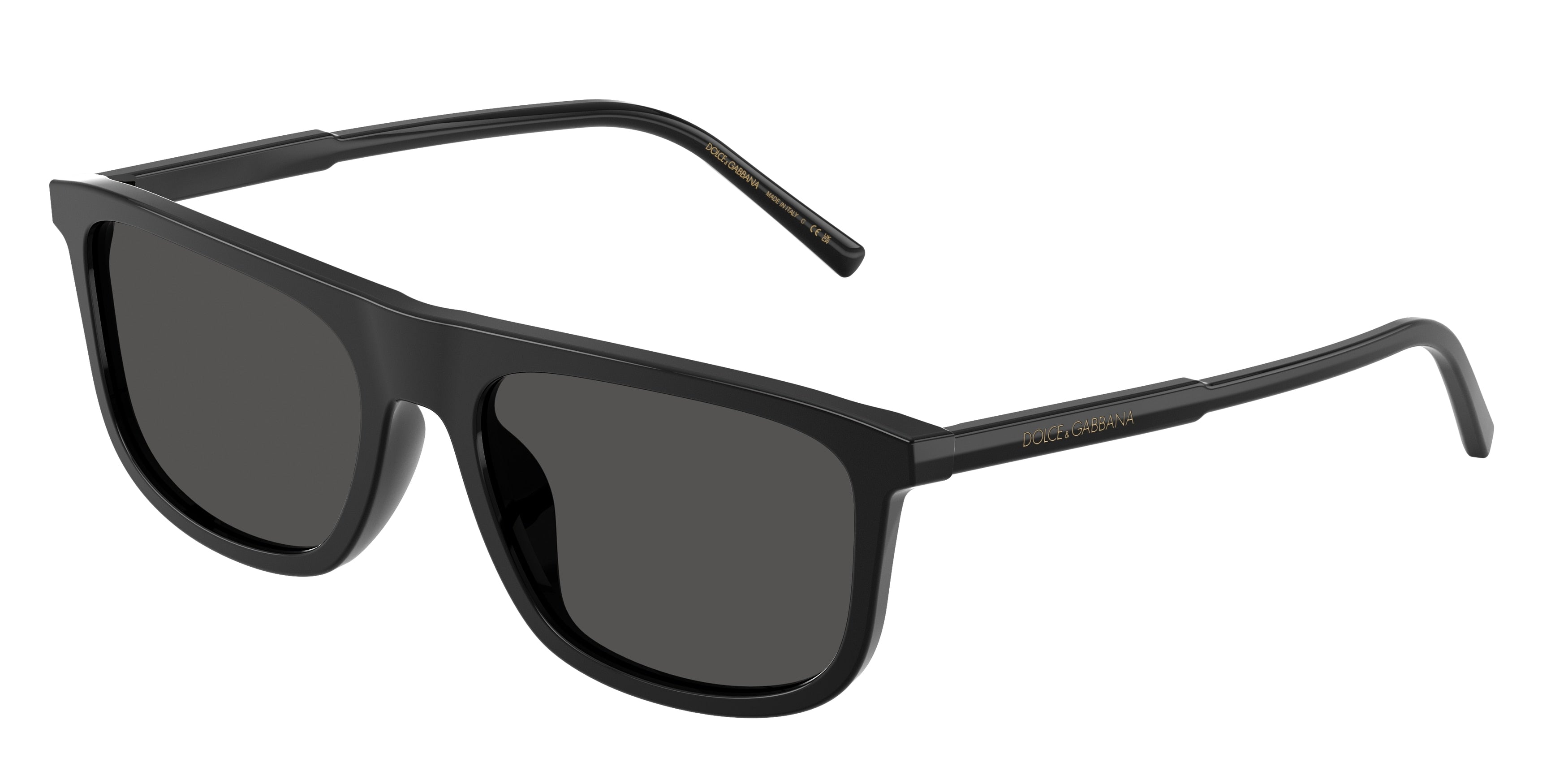 DOLCE & GABBANA DG4542 Square Sunglasses 501/87-Black 56-145-18 - Color Map Black