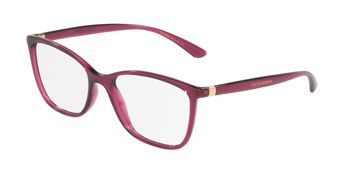 DOLCE & GABBANA DG5026 Rectangle Eyeglasses 1754-Transparent Dark Cherry 54-140-17 - Color Map Red