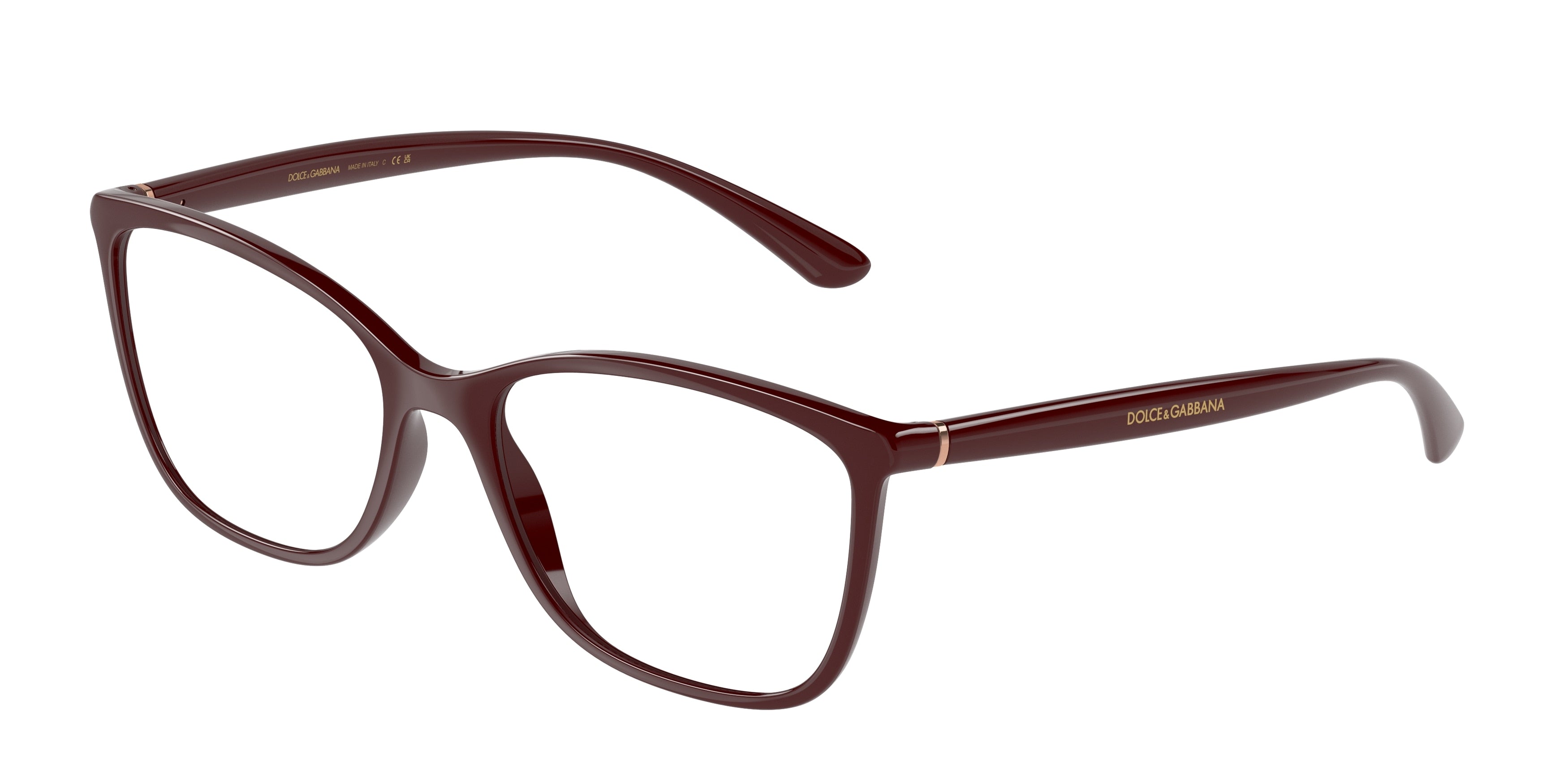 DOLCE & GABBANA DG5026 Rectangle Eyeglasses 3247-Bordeaux 54-140-17 - Color Map Red