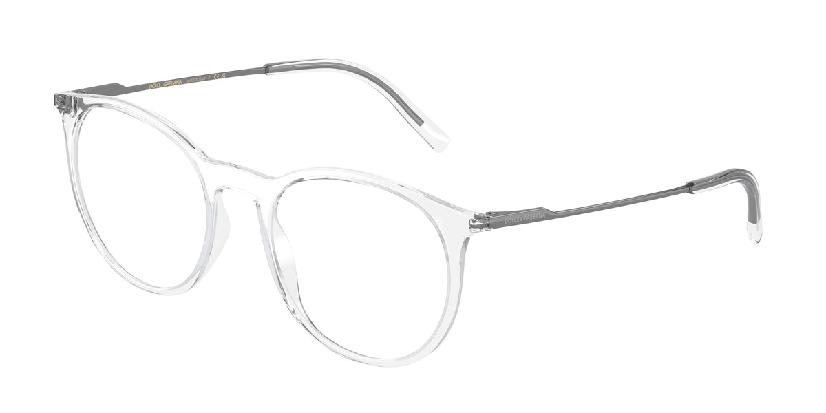 DOLCE & GABBANA DG5031 Phantos Eyeglasses 3133-Crystal 51-140-19 - Color Map Transparent