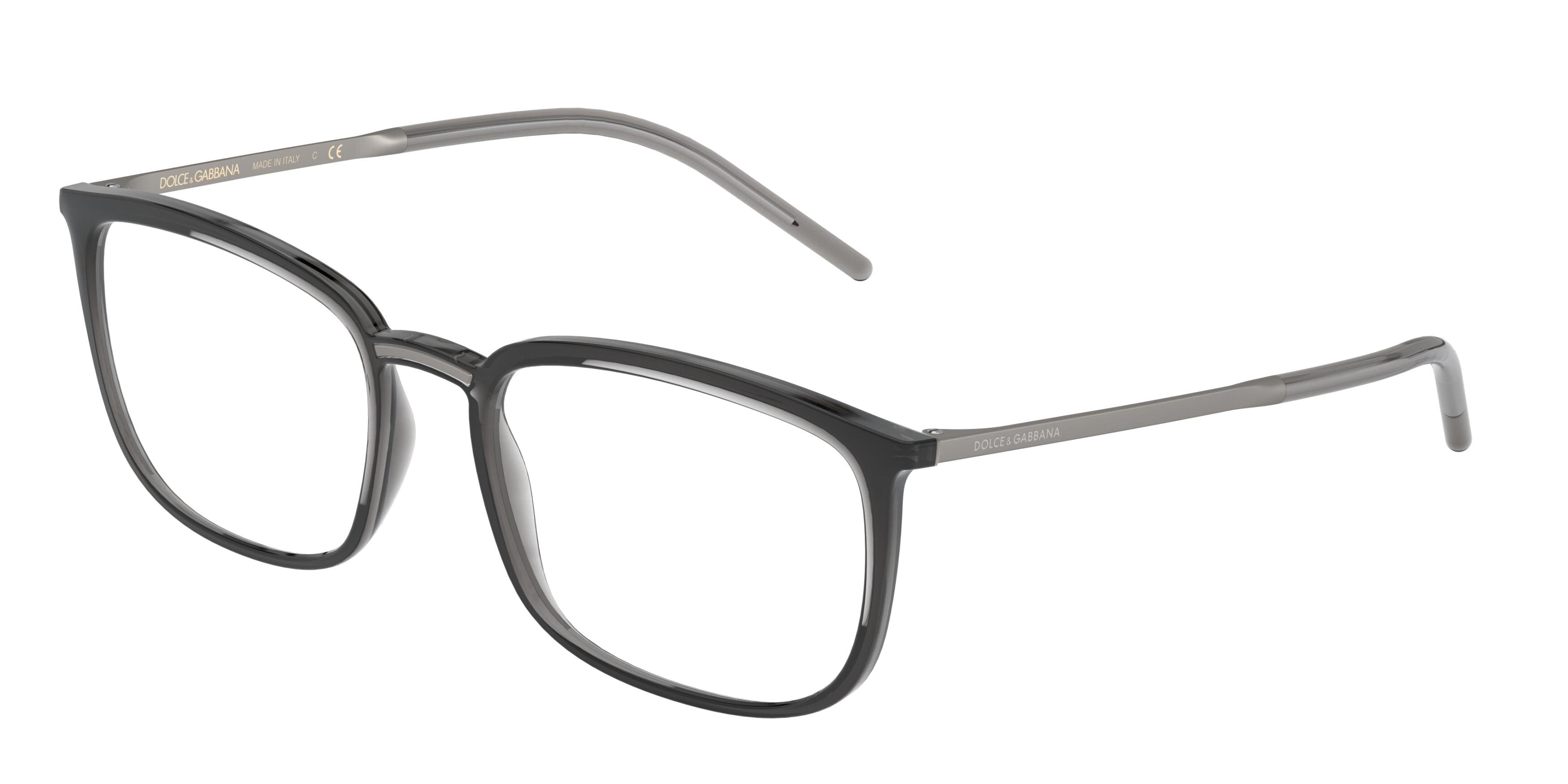 DOLCE & GABBANA DG5059 Rectangle Eyeglasses 6195-Grey 56-145-19 - Color Map Grey
