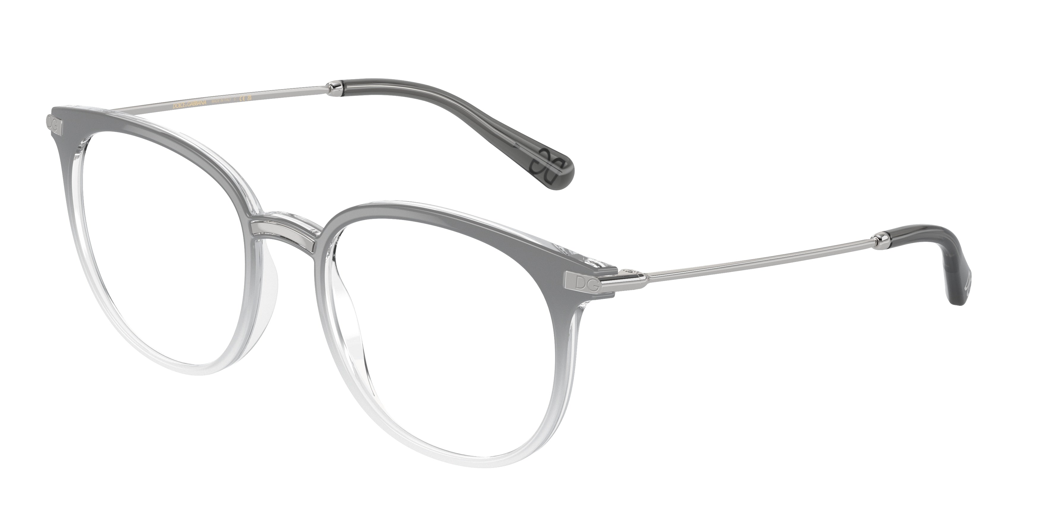 DOLCE & GABBANA DG5071 Phantos Eyeglasses 3291-Grey Gradient Crystal 52-140-19 - Color Map Grey