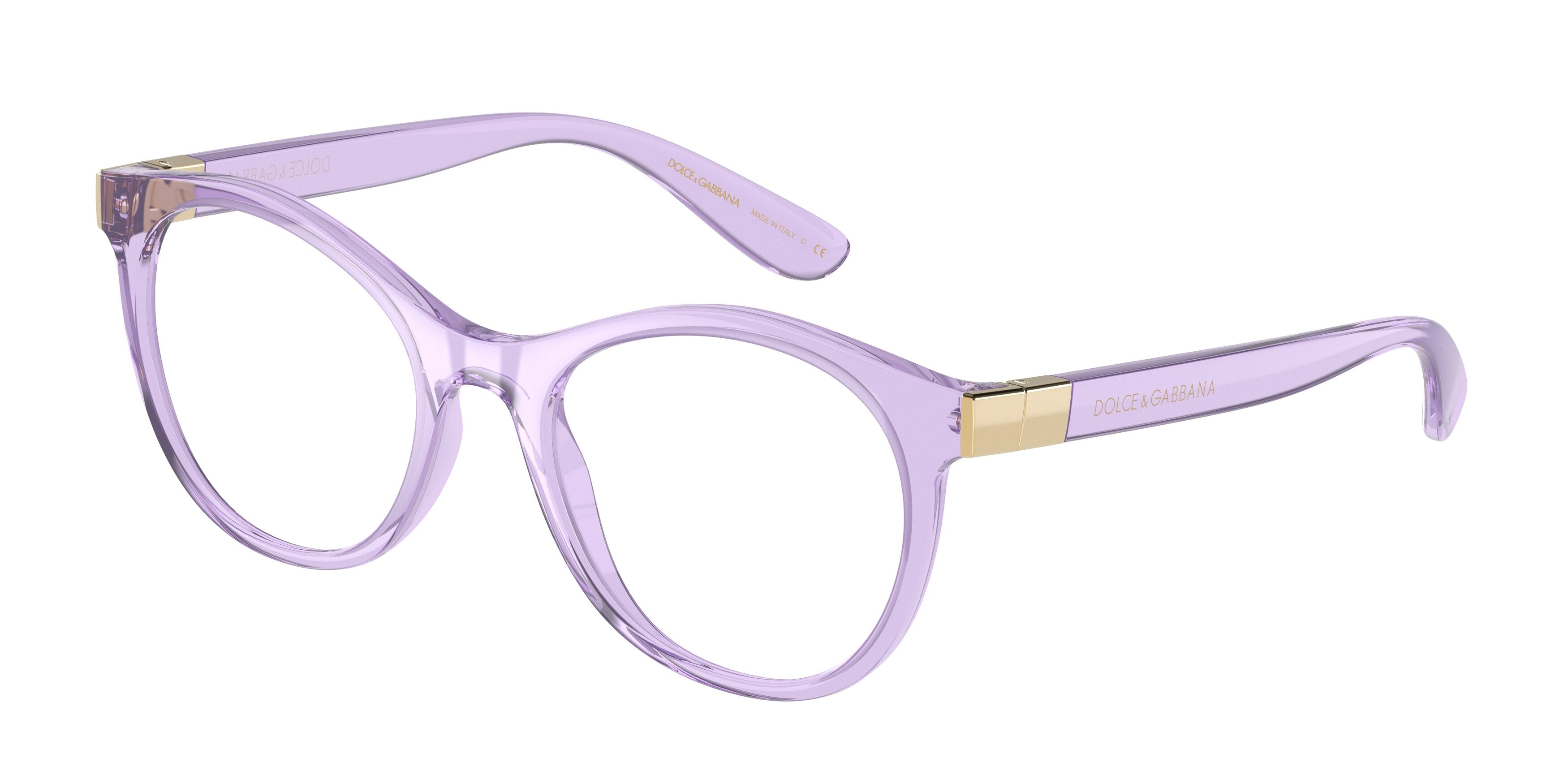 DOLCE & GABBANA DG5075 Phantos Eyeglasses 3045-Transparent Violet 51-140-19 - Color Map Violet