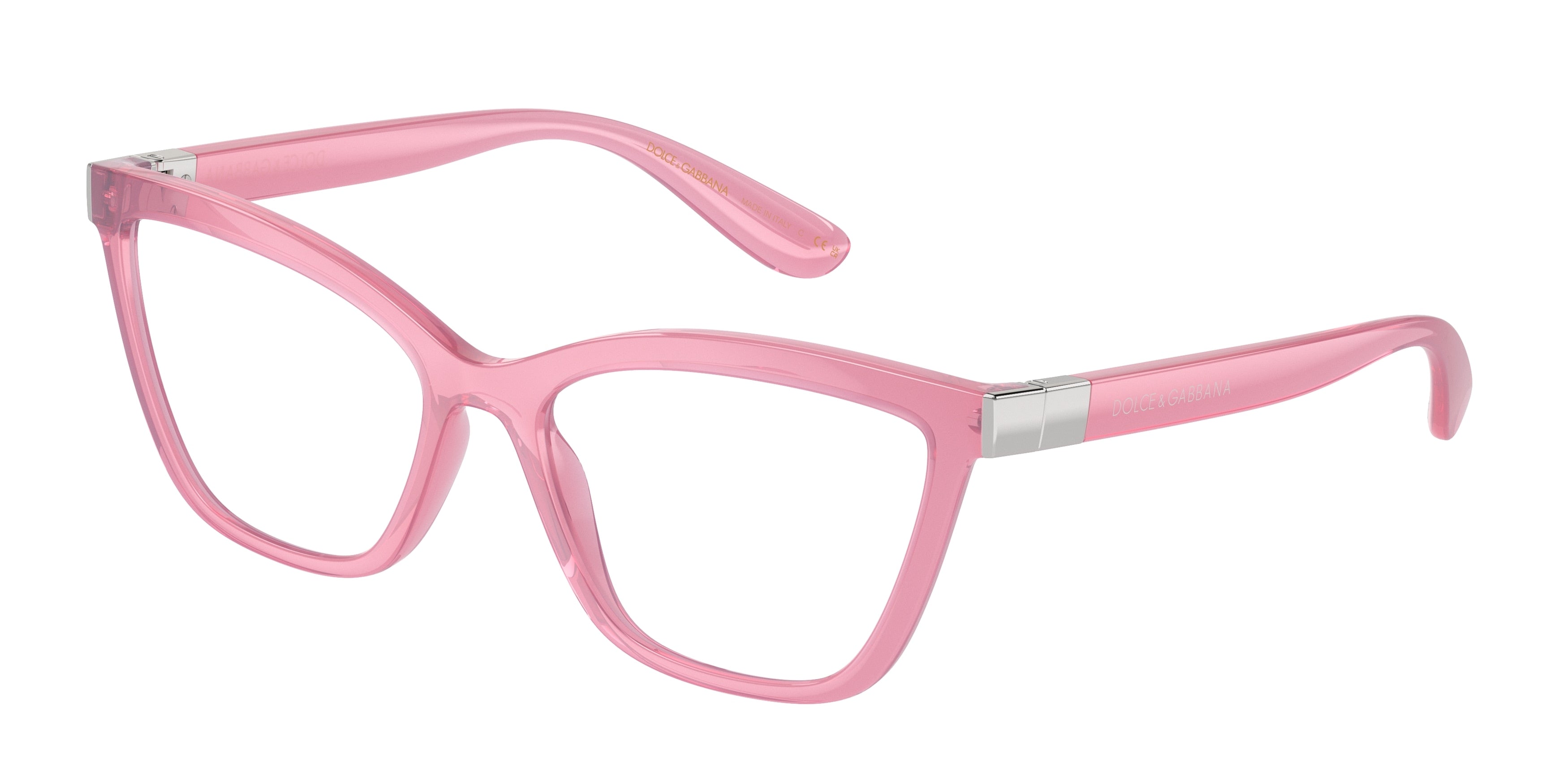 DOLCE & GABBANA DG5076 Cat Eye Eyeglasses 1912-Milky Pink 55-140-17 - Color Map Pink