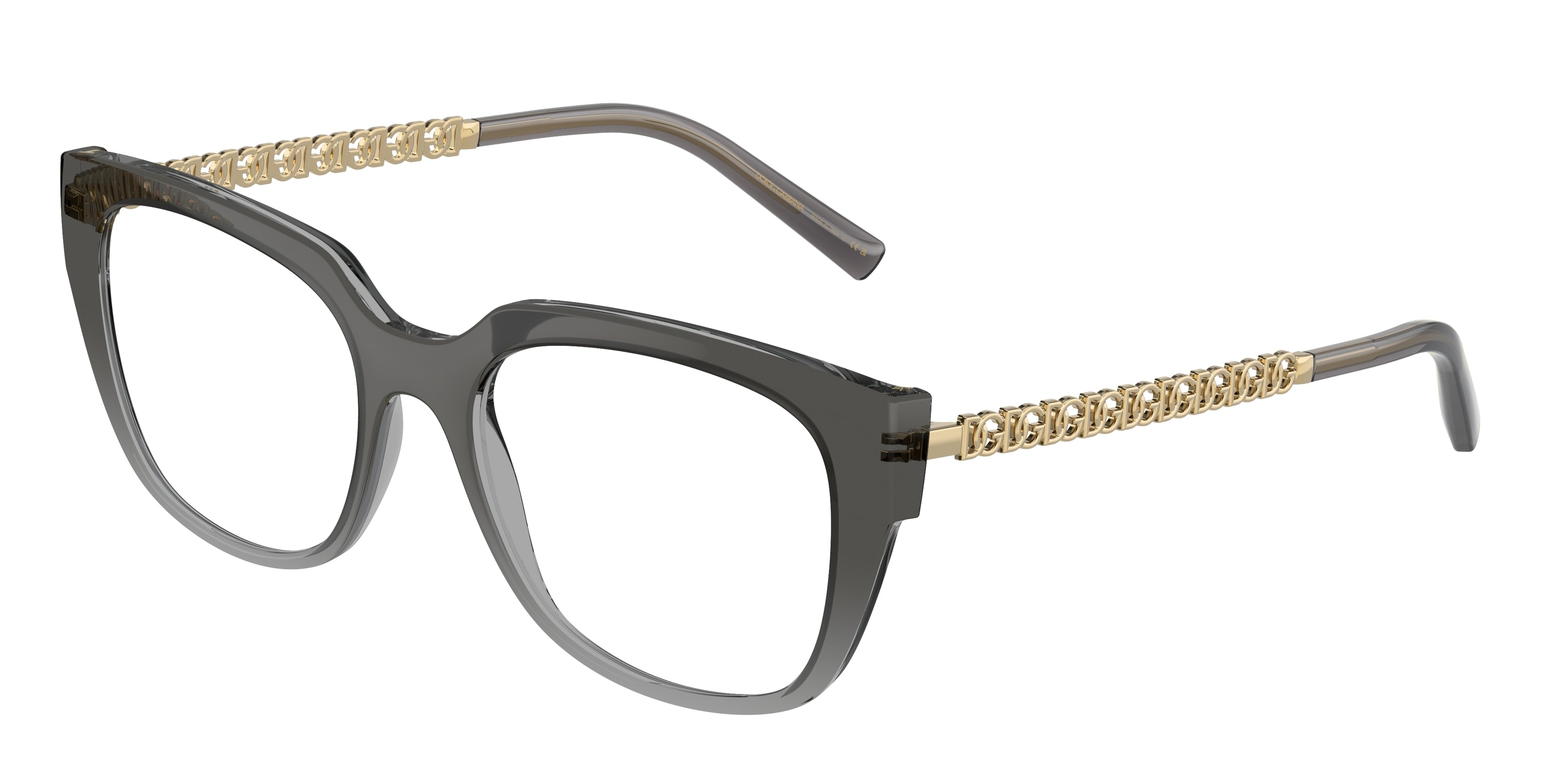 DOLCE & GABBANA DG5087 Square Eyeglasses 3385-Gradient Black 52-140-18 - Color Map Black