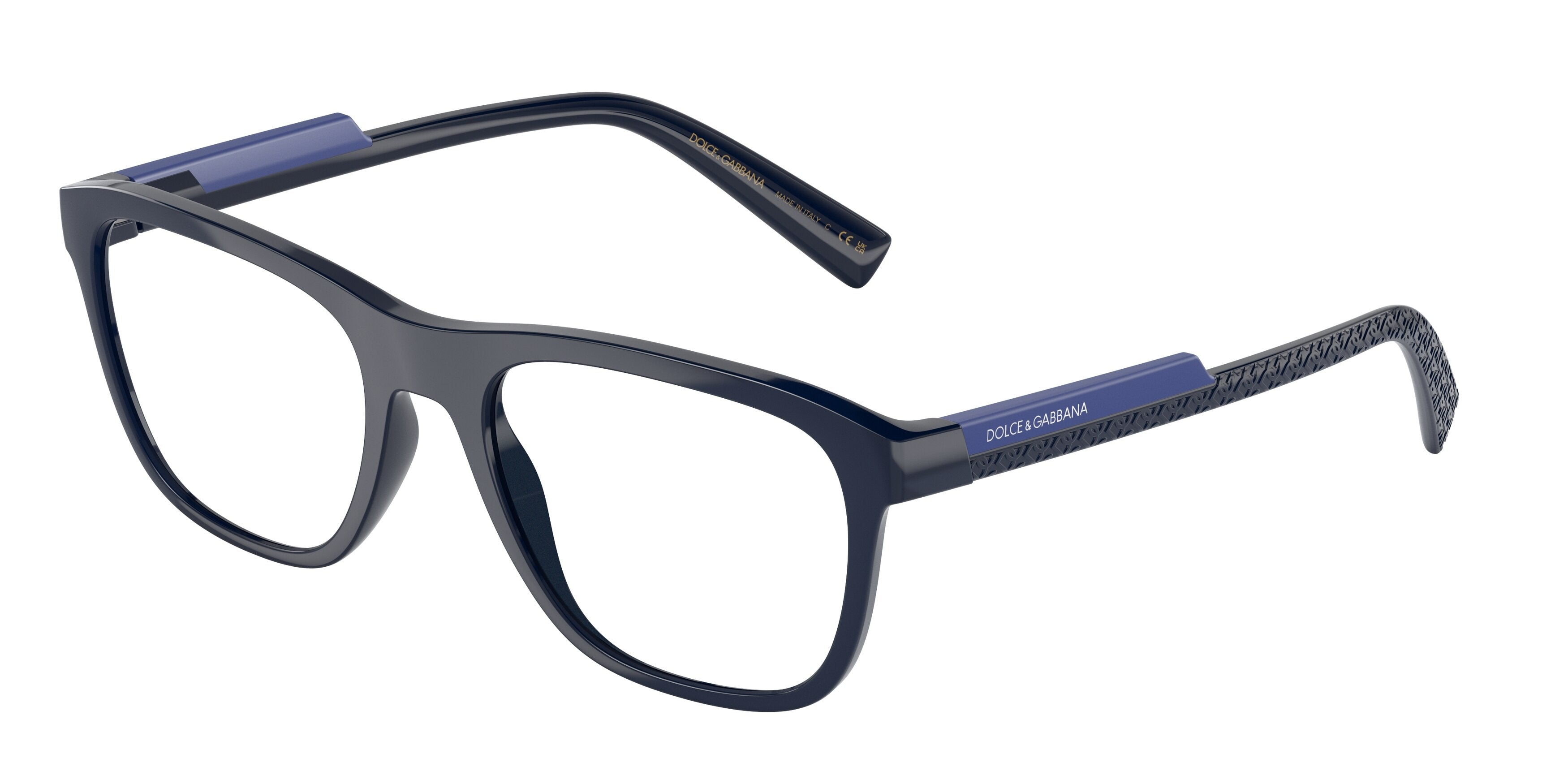 DOLCE & GABBANA DG5089 Rectangle Eyeglasses 3294-Blue 56-145-19 - Color Map Blue
