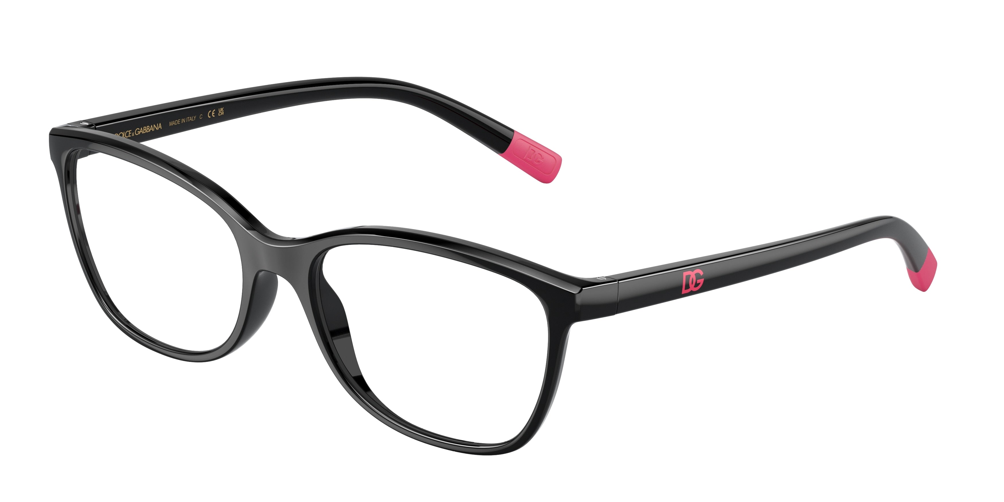 DOLCE & GABBANA DG5092 Rectangle Eyeglasses 501-Black 55-140-17 - Color Map Black