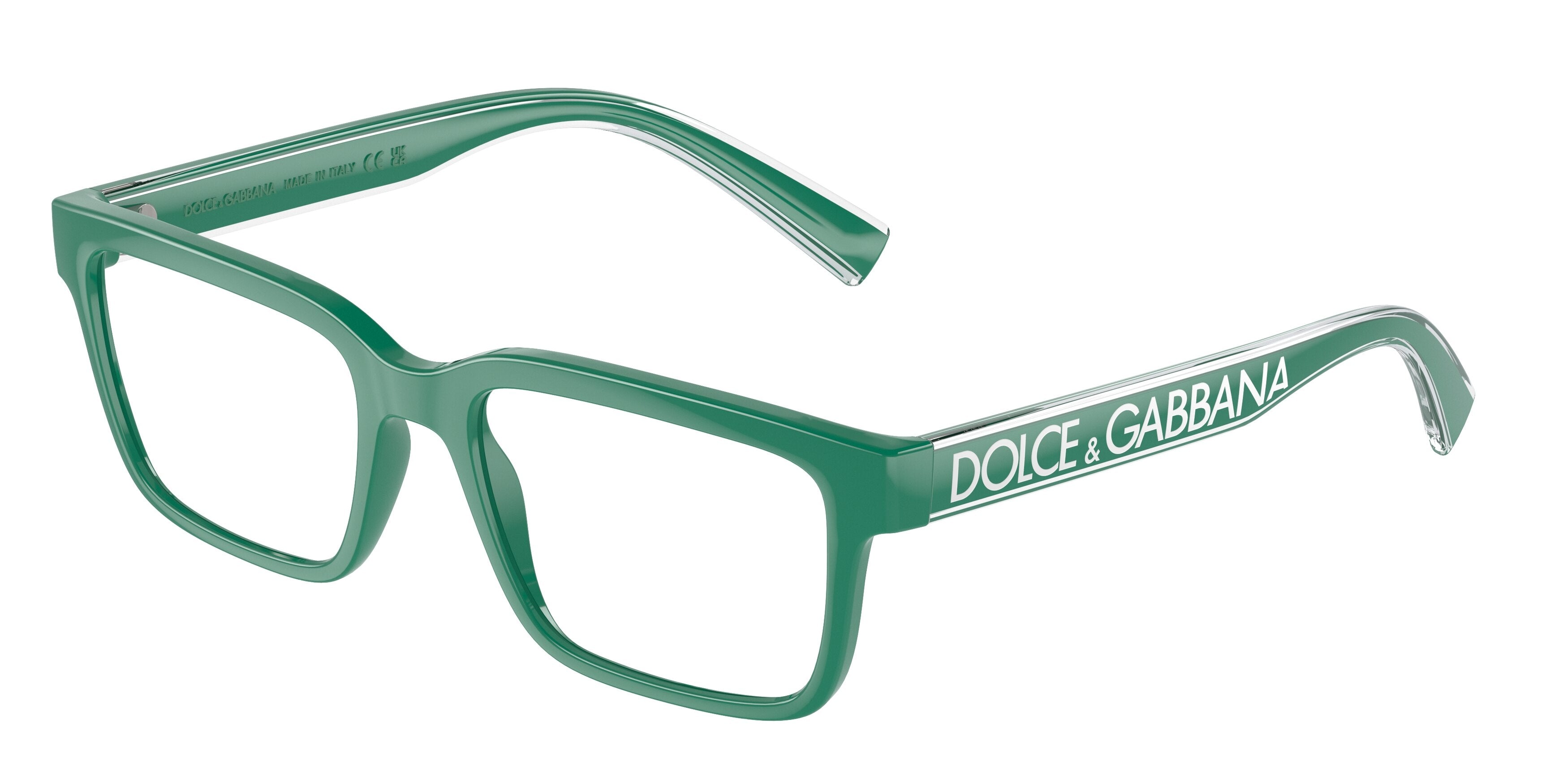 DOLCE & GABBANA DG5102 Rectangle Eyeglasses 3311-Green 53-145-18 - Color Map Green