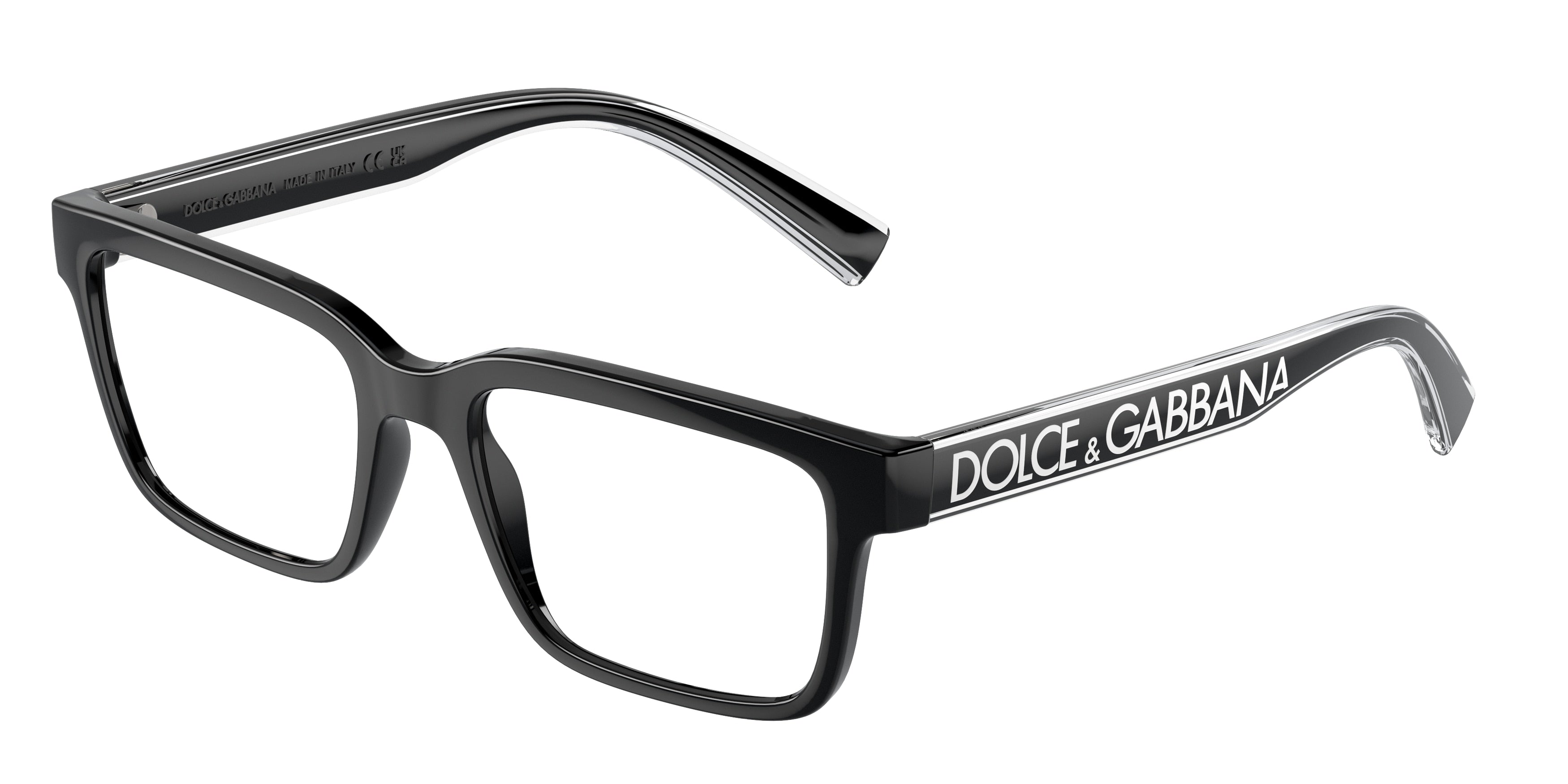 DOLCE & GABBANA DG5102 Rectangle Eyeglasses 501-Black 53-145-18 - Color Map Black