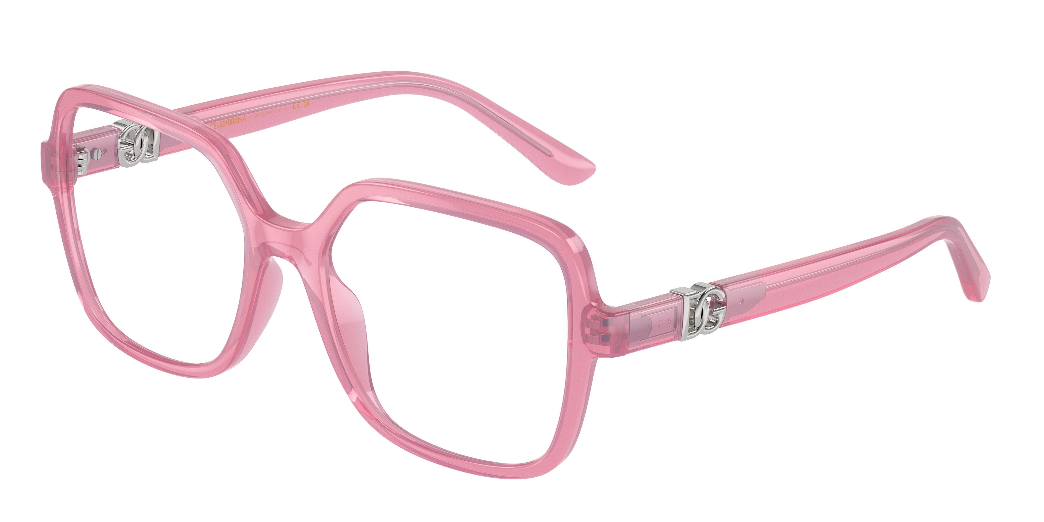 DOLCE & GABBANA DG5105U Square Eyeglasses 1912-Milky Pink 55-145-18 - Color Map Pink