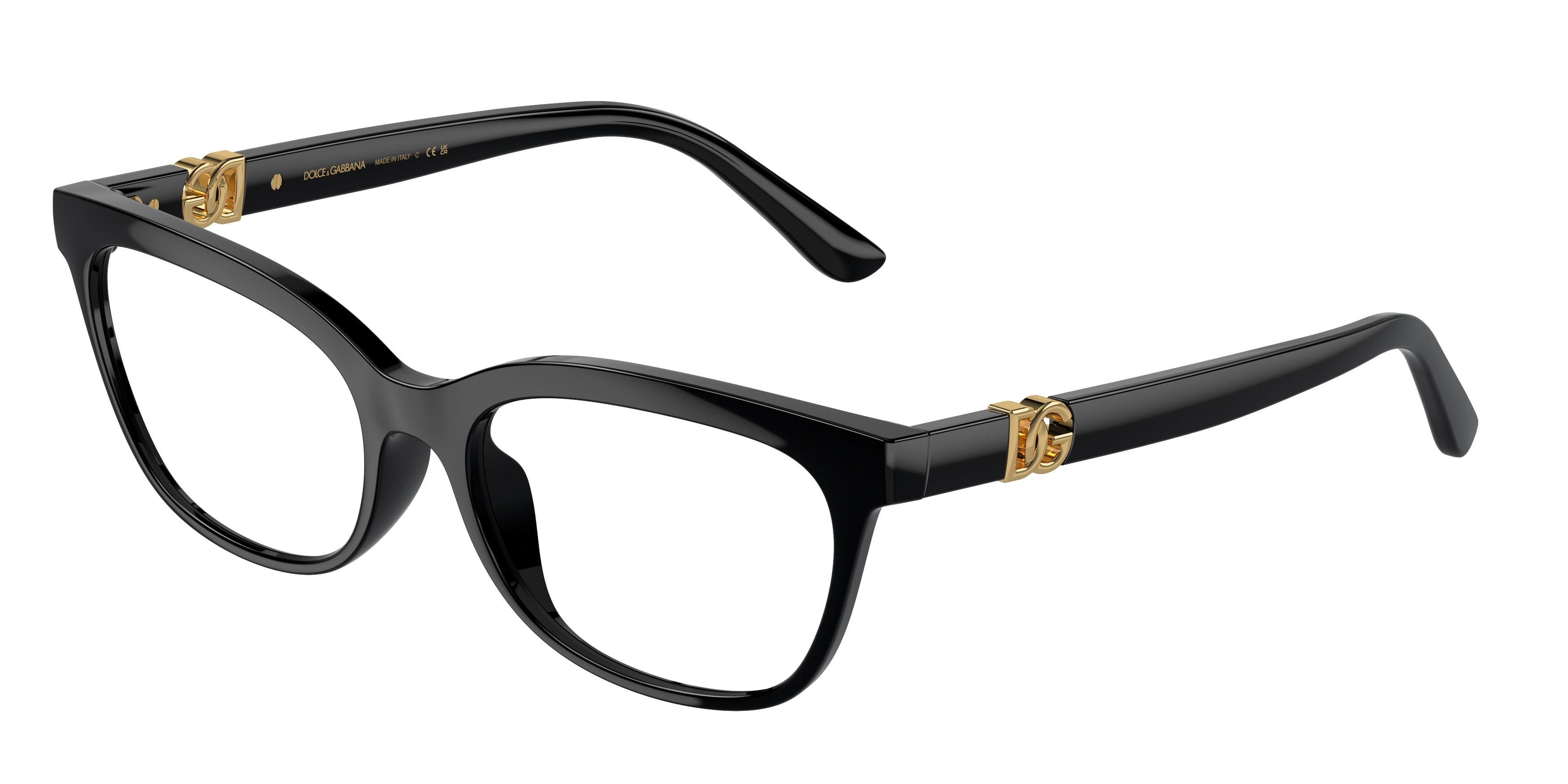 DOLCE & GABBANA DG5106U Butterfly Eyeglasses 501-Black 54-145-17 - Color Map Black