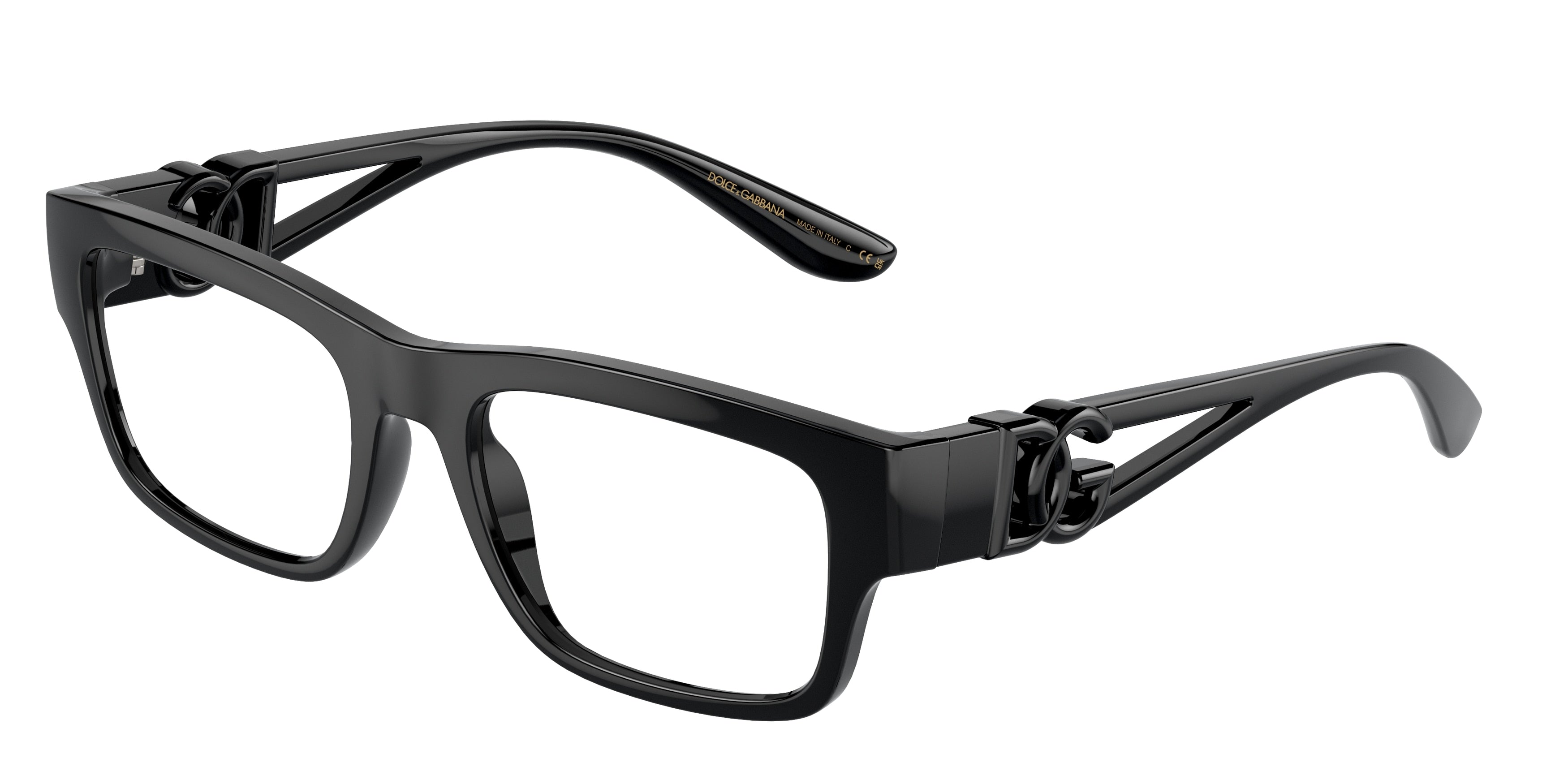 DOLCE & GABBANA DG5110 Rectangle Eyeglasses 501-Black 53-145-19 - Color Map Black