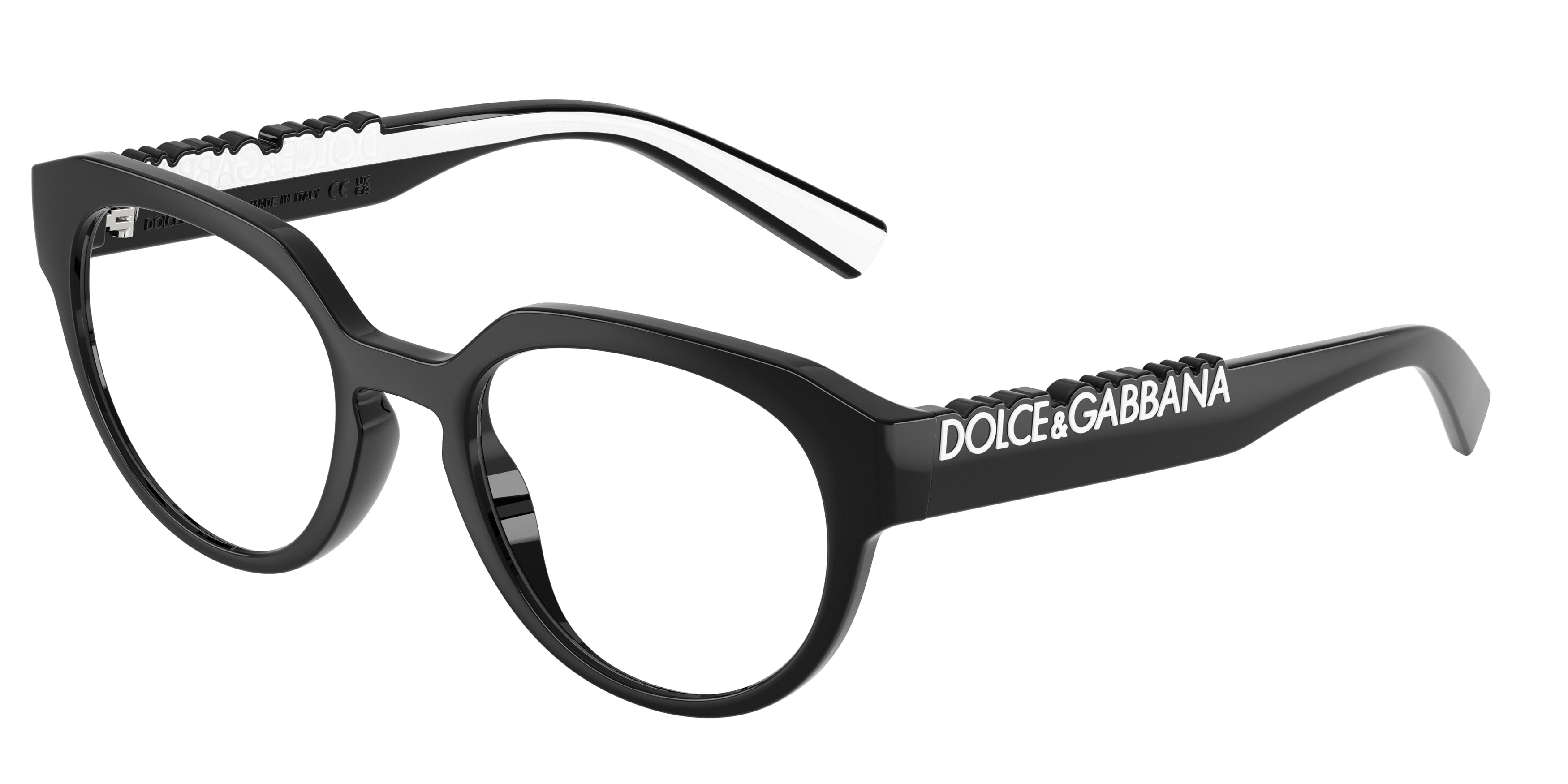 DOLCE & GABBANA DG5113 Phantos Eyeglasses  501-Black 53-145-21 - Color Map Black