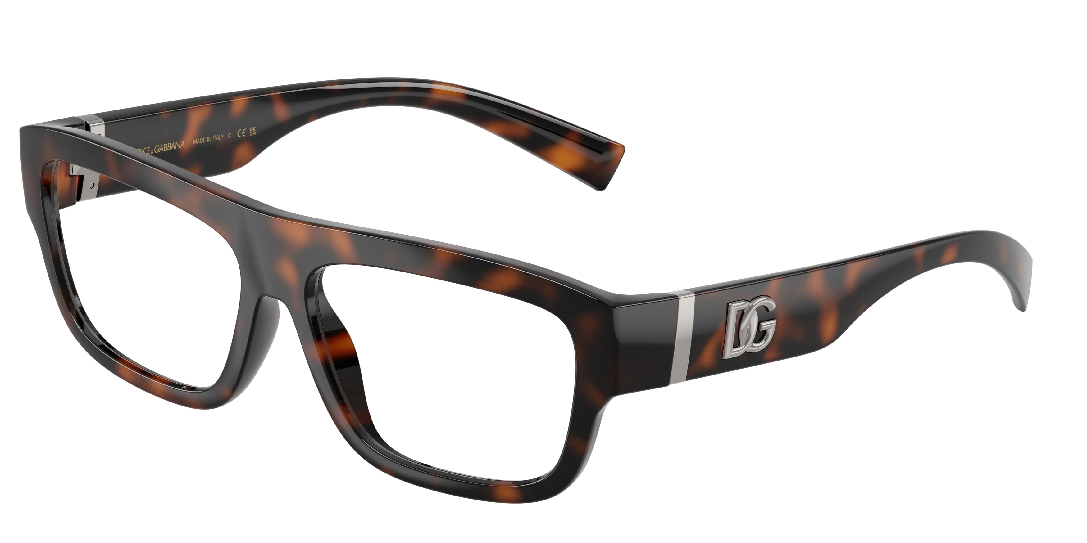 DOLCE & GABBANA DG5114 Rectangle Eyeglasses 502-Havana 57-145-15 - Color Map Tortoise