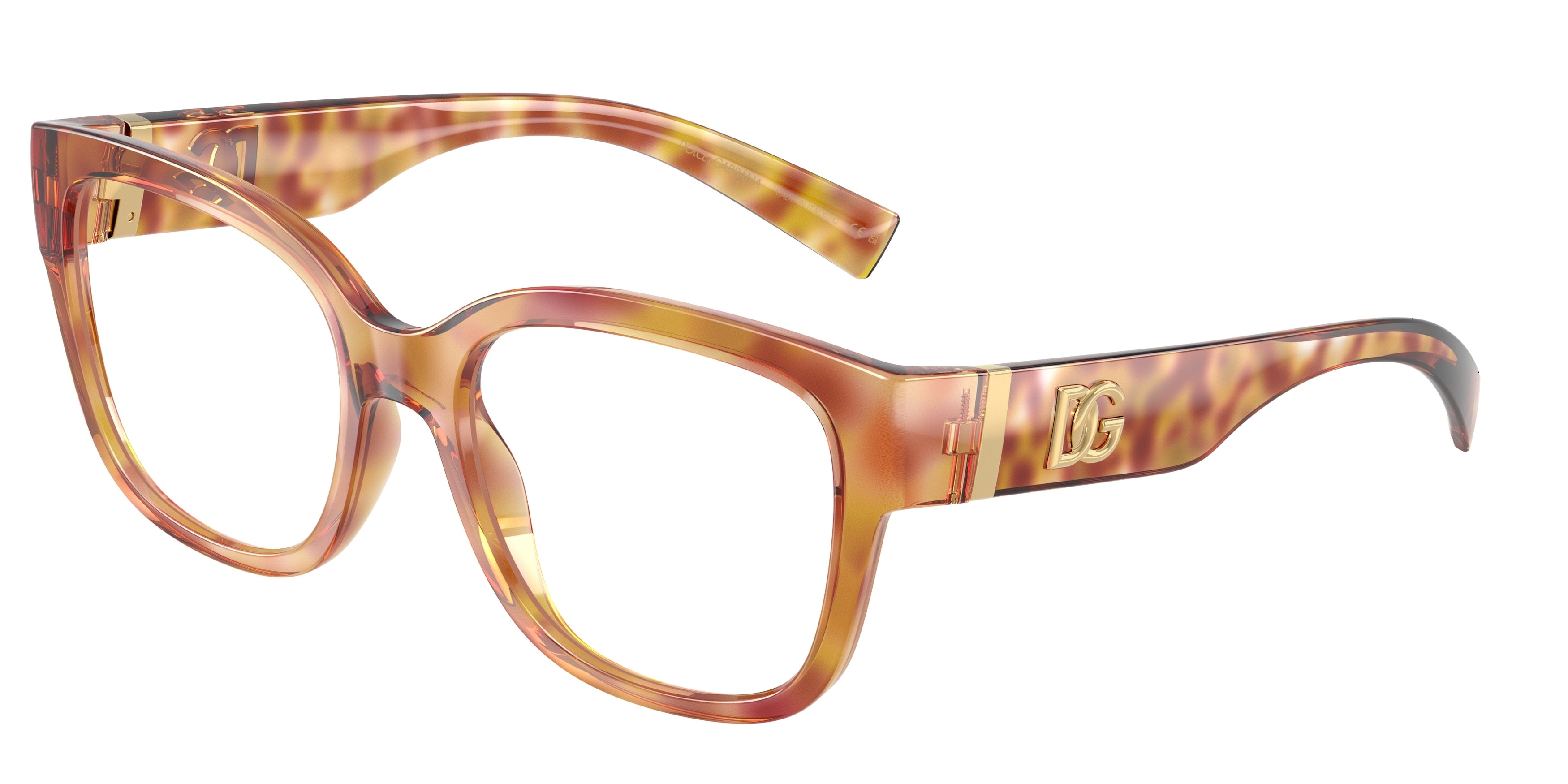 DOLCE & GABBANA DG5115 Butterfly Eyeglasses 3477-Violet Havana 55-145-19 - Color Map Violet