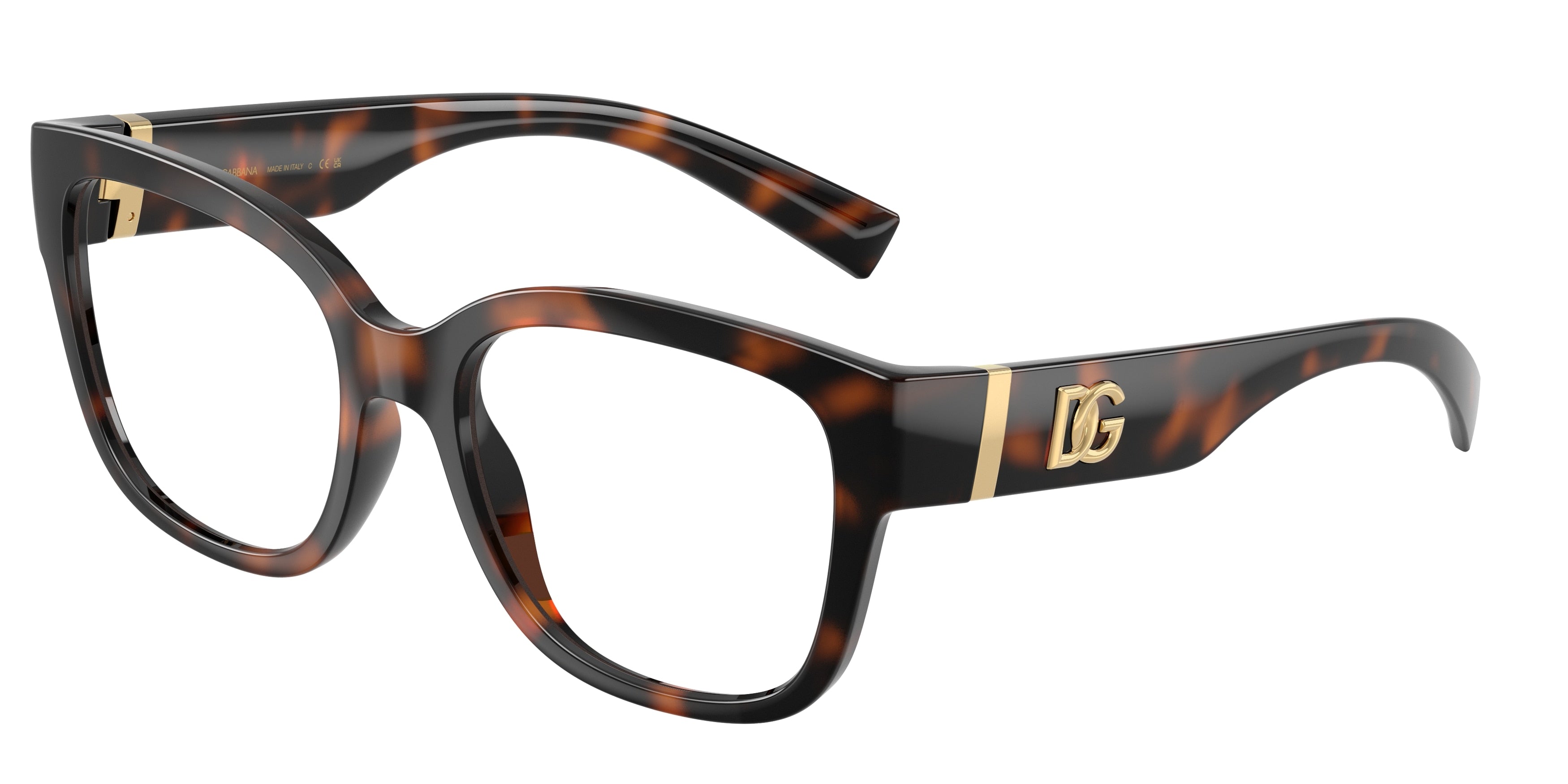 DOLCE & GABBANA DG5115 Butterfly Eyeglasses 502-Havana 55-145-19 - Color Map Tortoise