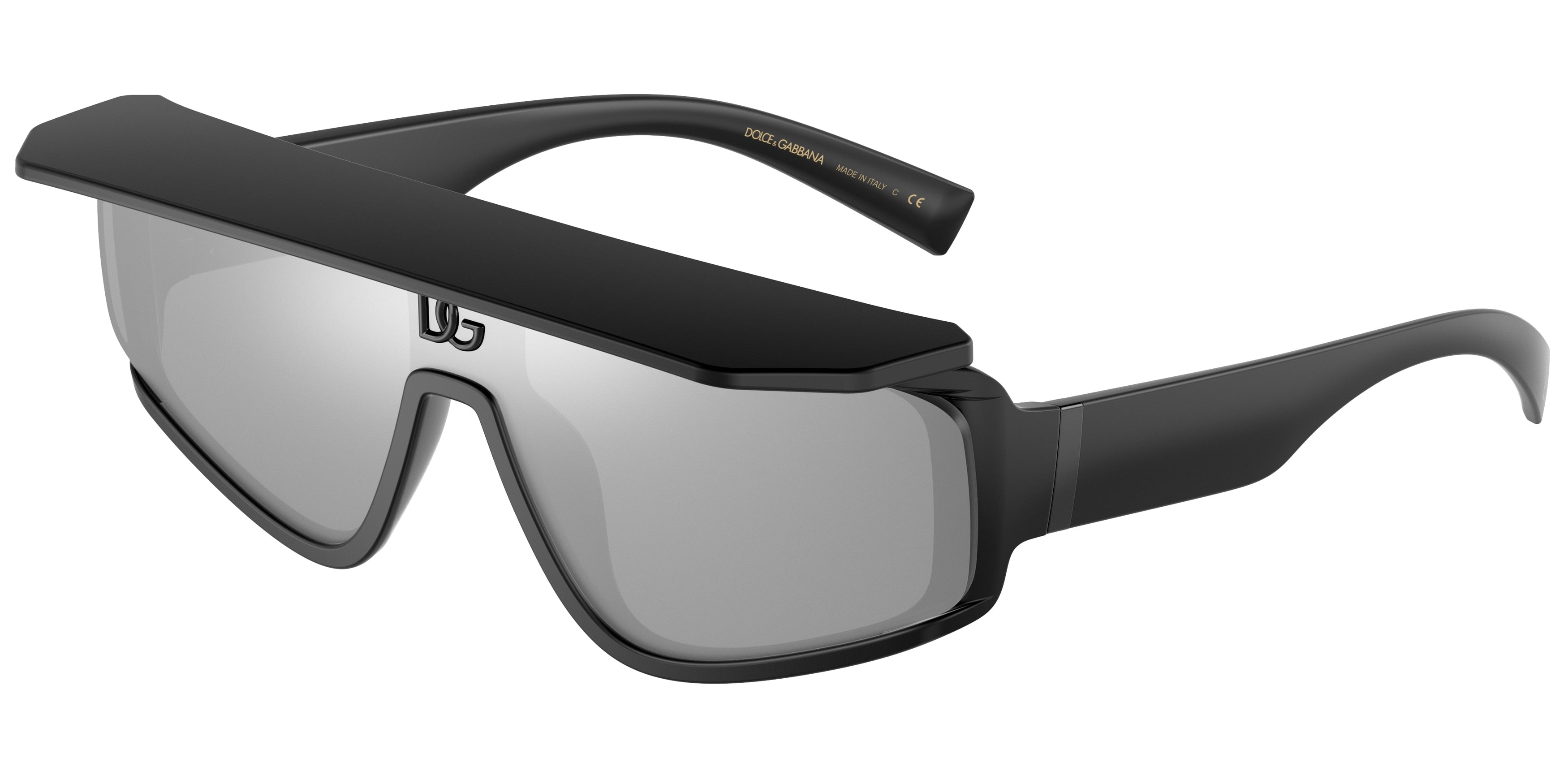 DOLCE & GABBANA DG6177 Rectangle Sunglasses 25256G-Matte Black 0-145-146 - Color Map Black