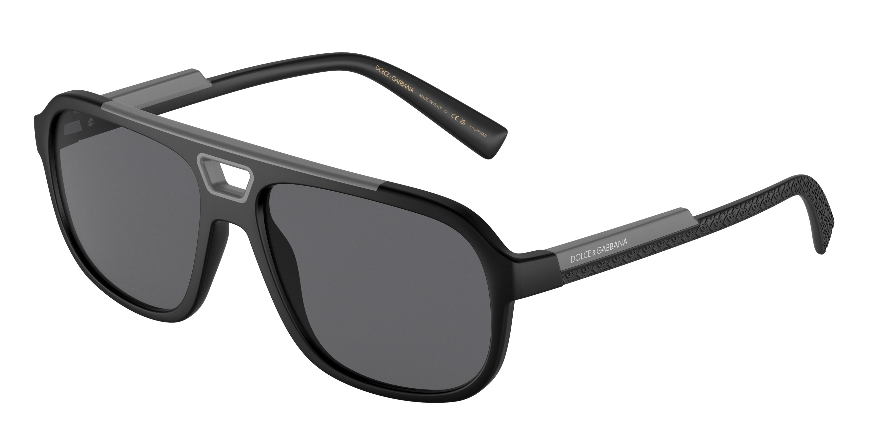 DOLCE & GABBANA DG6179 Pilot Sunglasses 252581-Matte Black 58-145-16 - Color Map Black
