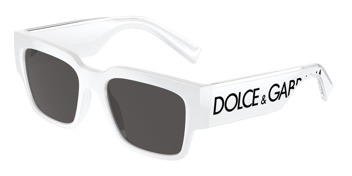 DOLCE & GABBANA DG6184 Square Sunglasses 331287-White 52-145-18 - Color Map White