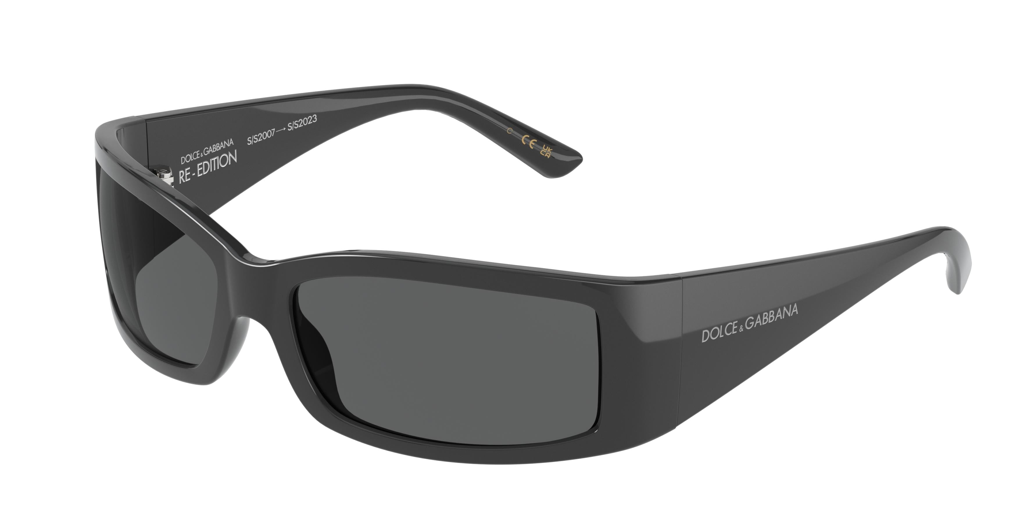 DOLCE & GABBANA DG6188 Rectangle Sunglasses 310187-Dark Grey 61-125-17 - Color Map Grey