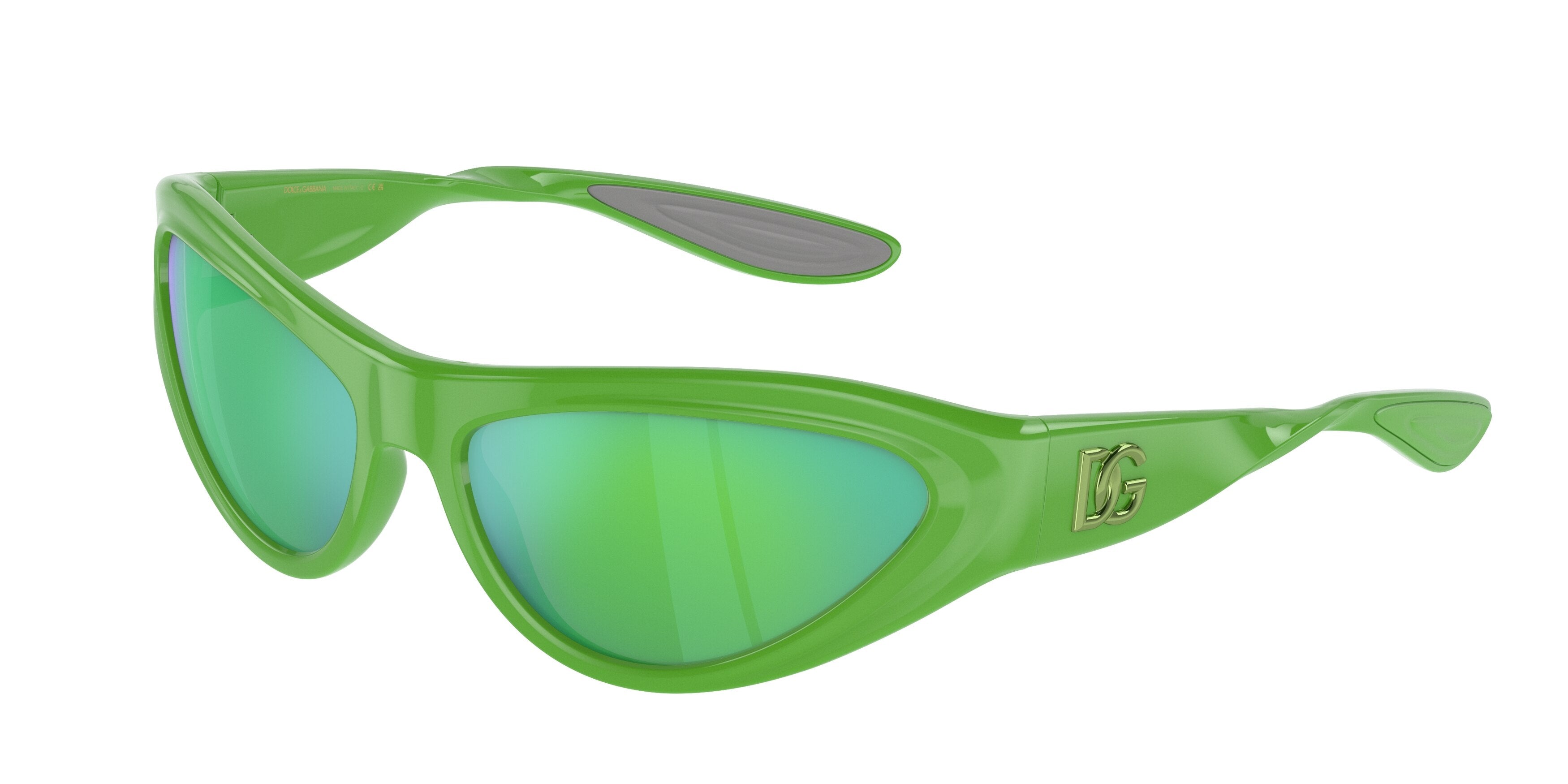 DOLCE & GABBANA DG6190 Cat Eye Sunglasses 3311F2-Green 60-130-16 - Color Map Green