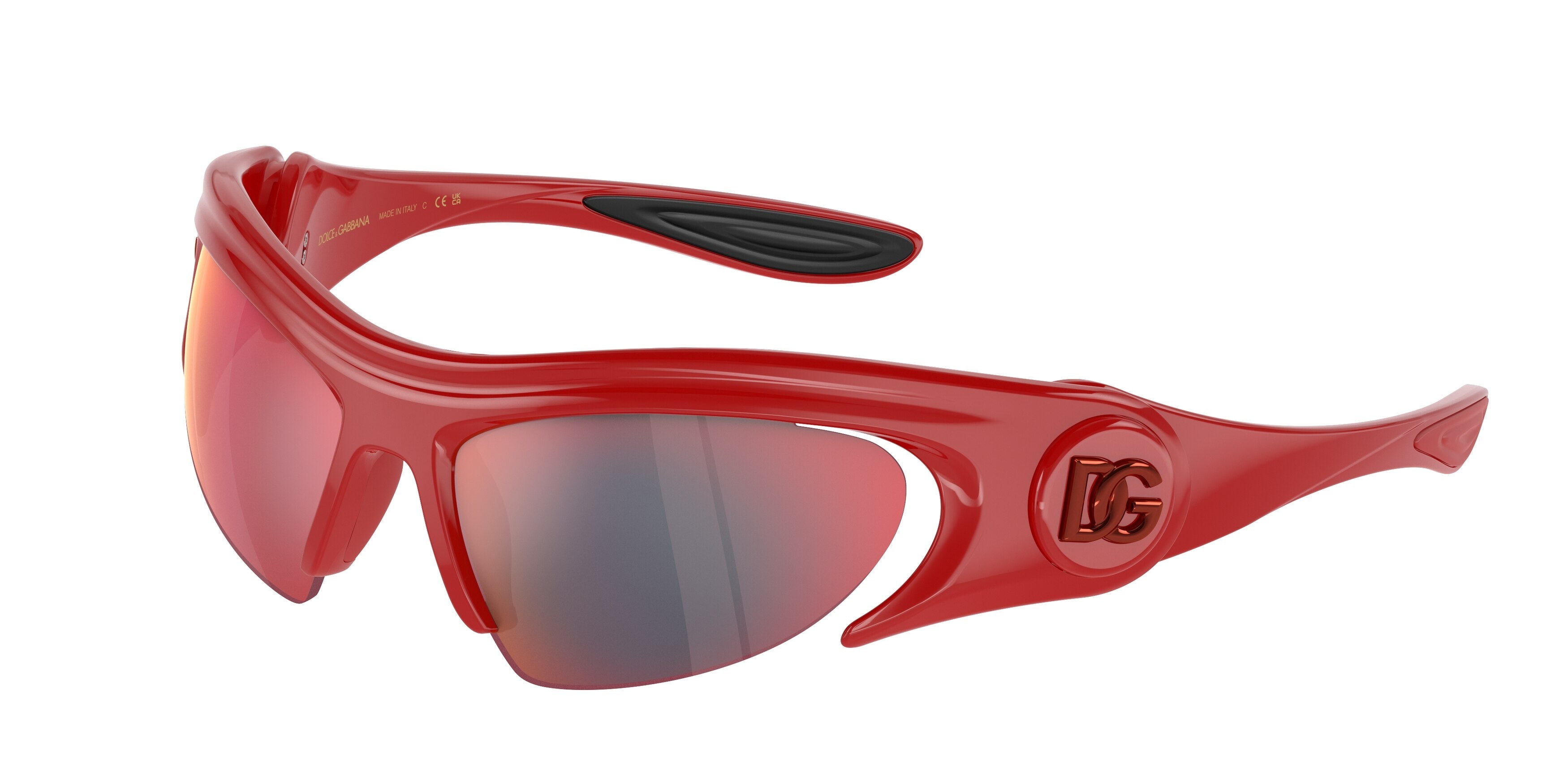 DOLCE & GABBANA DG6192 Cat Eye Sunglasses 30966P-Red 58-120-13 - Color Map Red