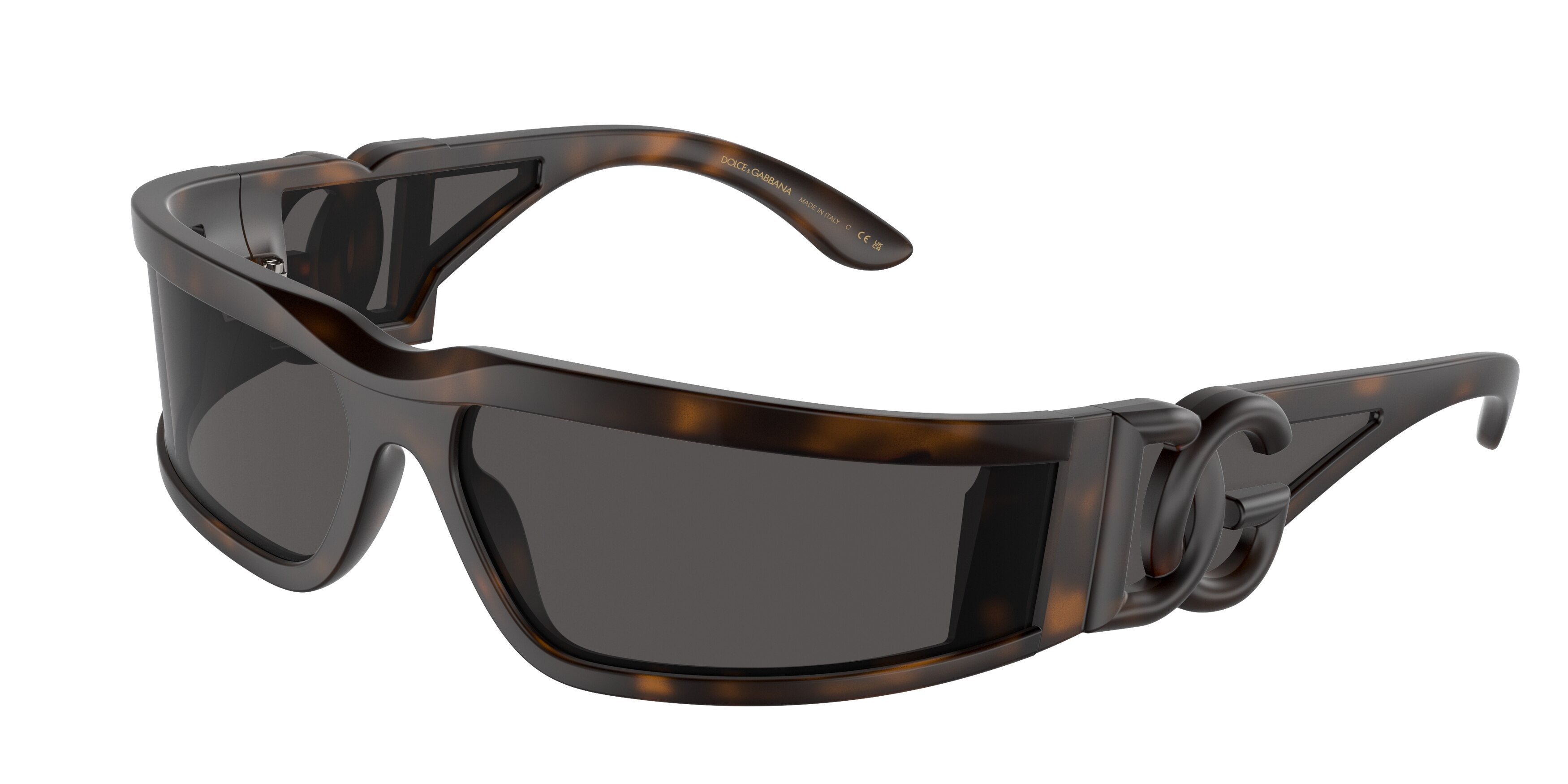 DOLCE & GABBANA DG6198 Rectangle Sunglasses 193587-Rubberized Havana 63-130-16 - Color Map Tortoise